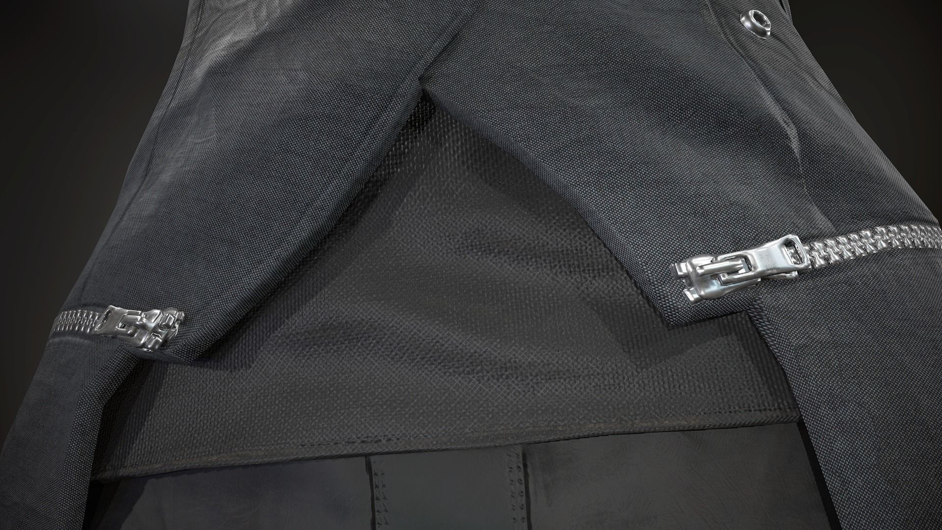 Female Post Apocalyptic Outfit Low-poly 3D model_21