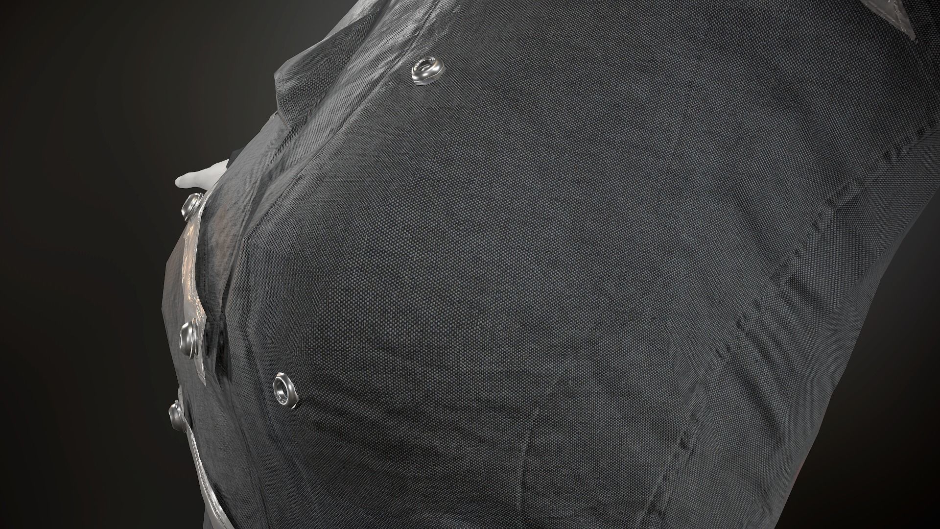 Female Post Apocalyptic Outfit Low-poly 3D model_13