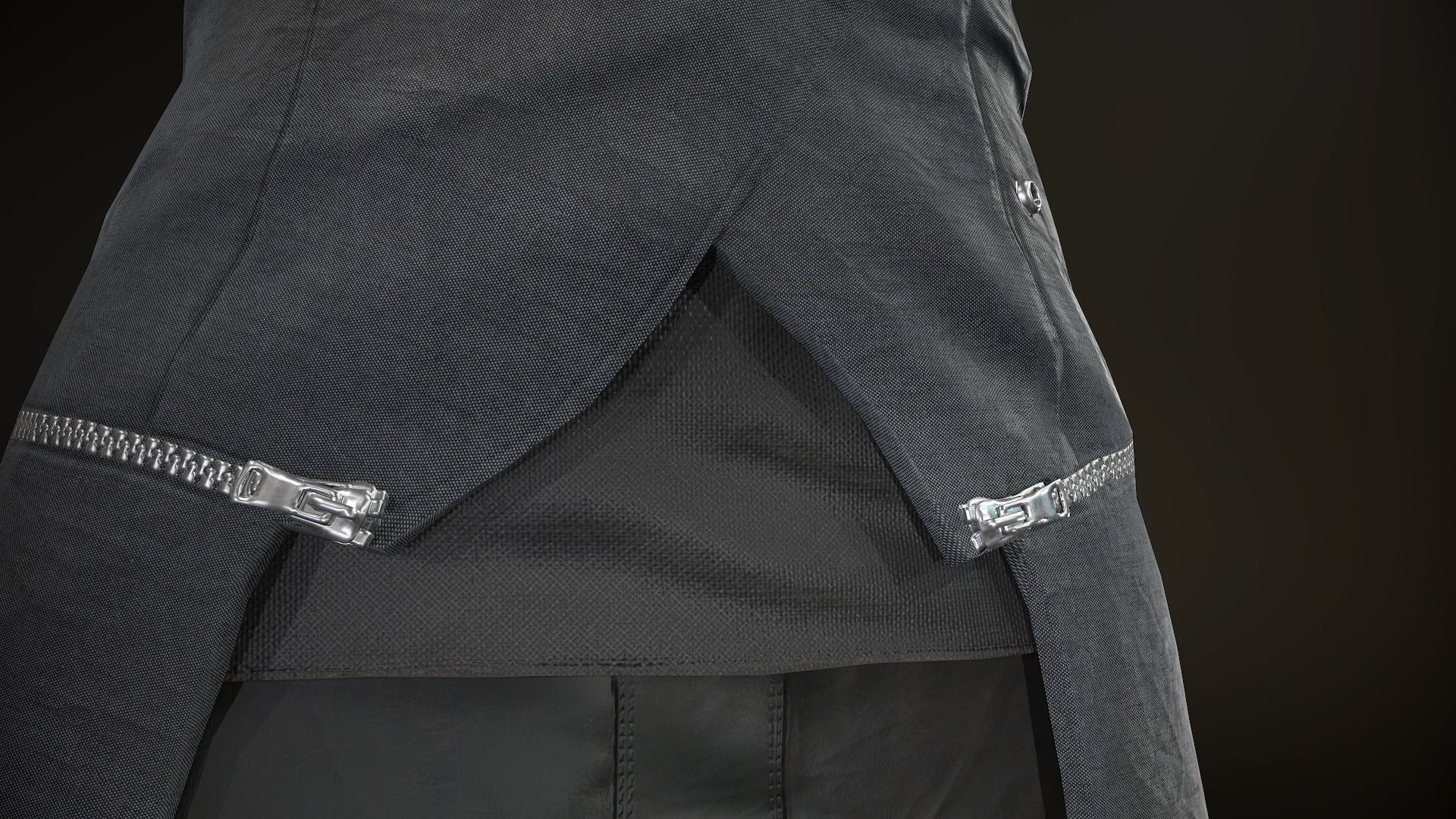 Female Post Apocalyptic Outfit Low-poly 3D model_20