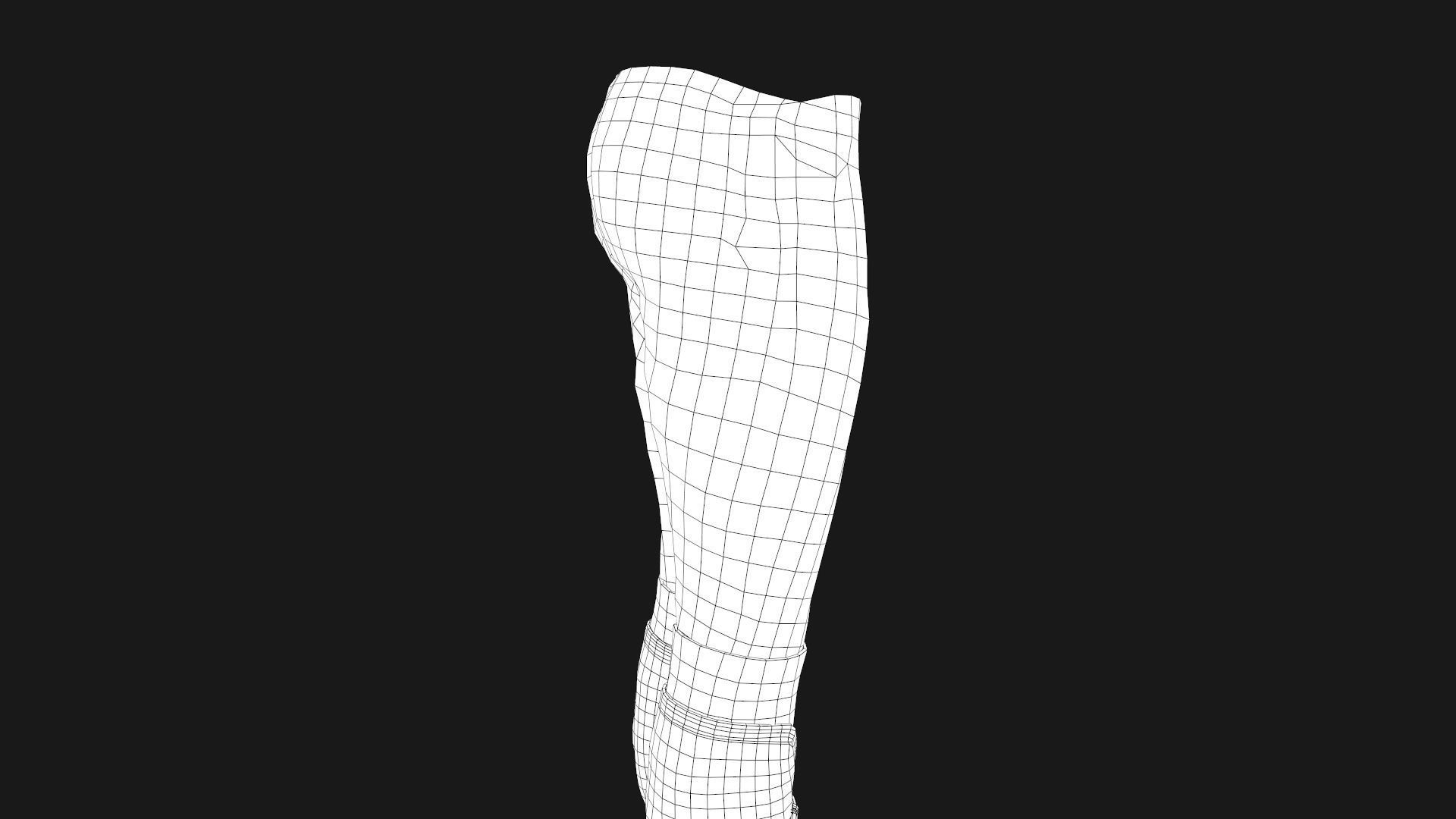 Female Post Apocalyptic Outfit Low-poly 3D model_53