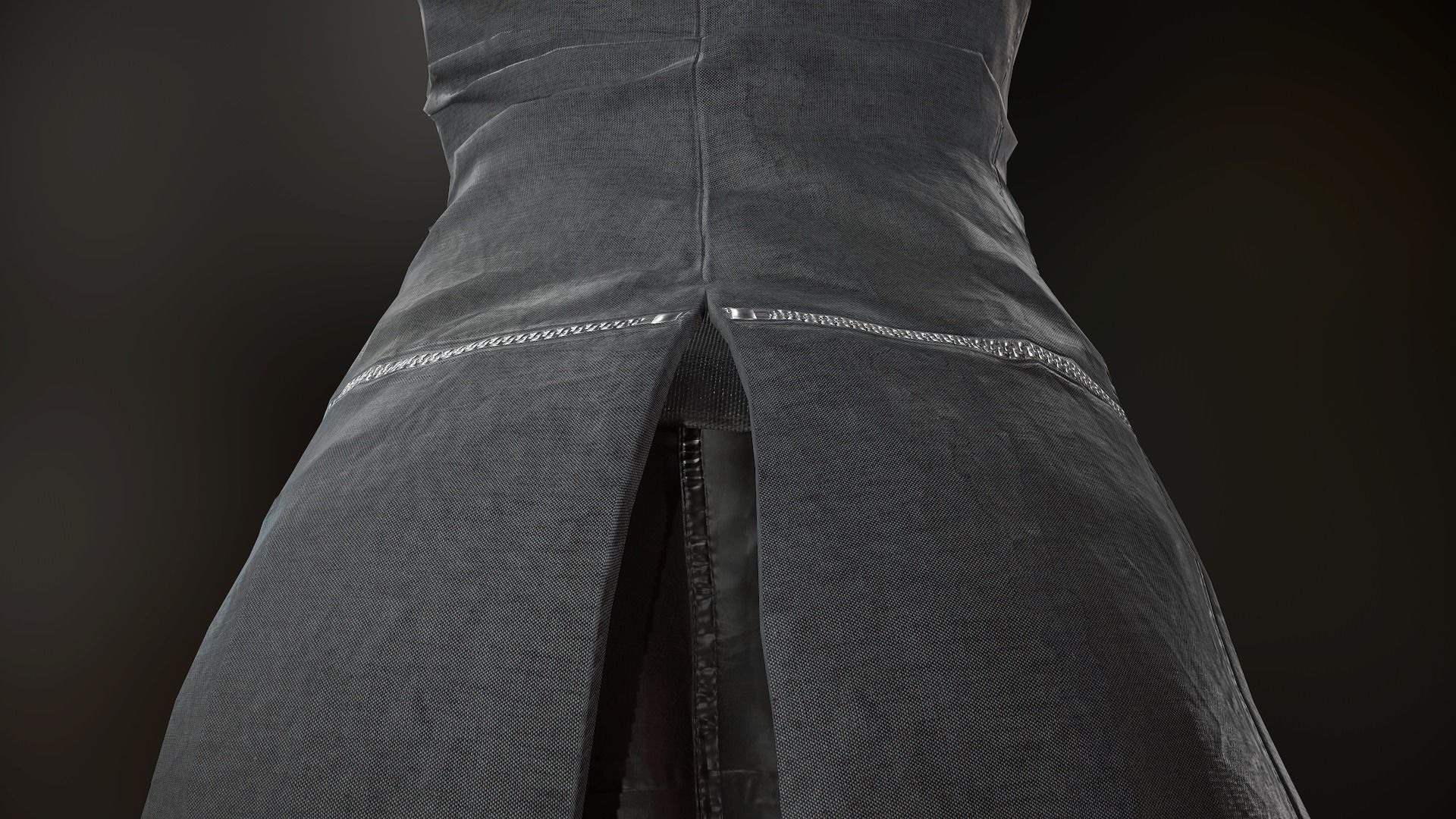 Female Post Apocalyptic Outfit Low-poly 3D model_22