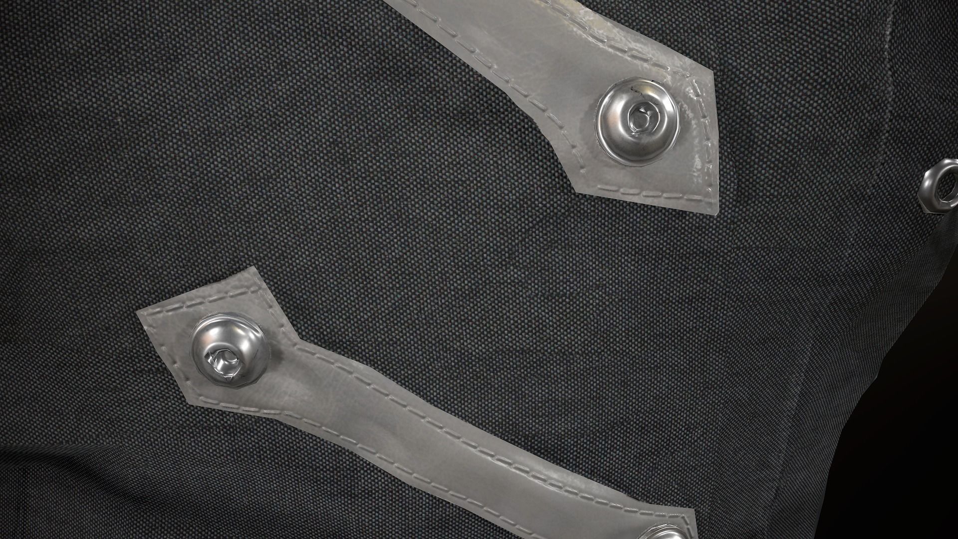 Female Post Apocalyptic Outfit Low-poly 3D model_10