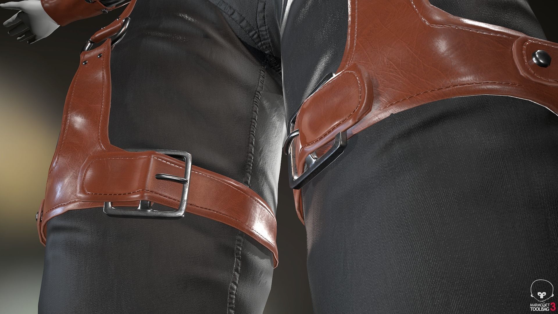 Female Assassin Outfit 1 Low-poly 3D model_34