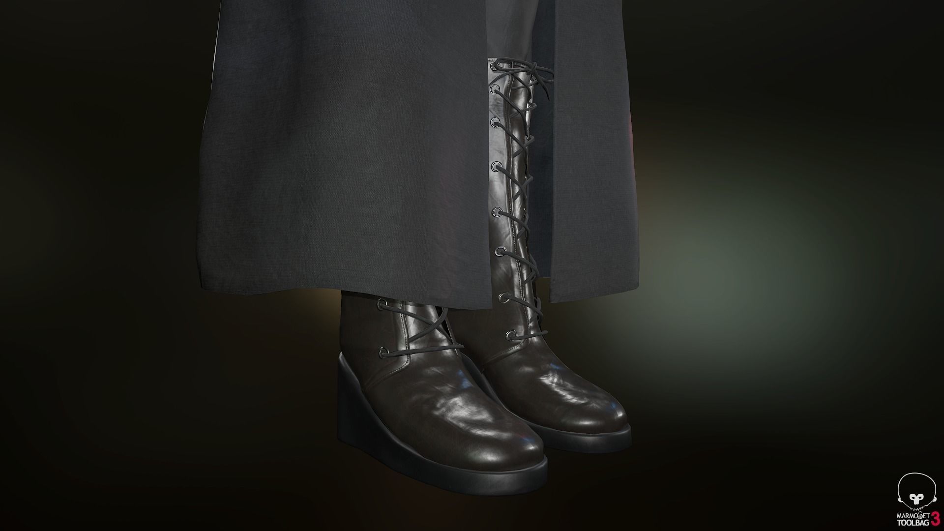 Female Assassin Outfit 1 Low-poly 3D model_37