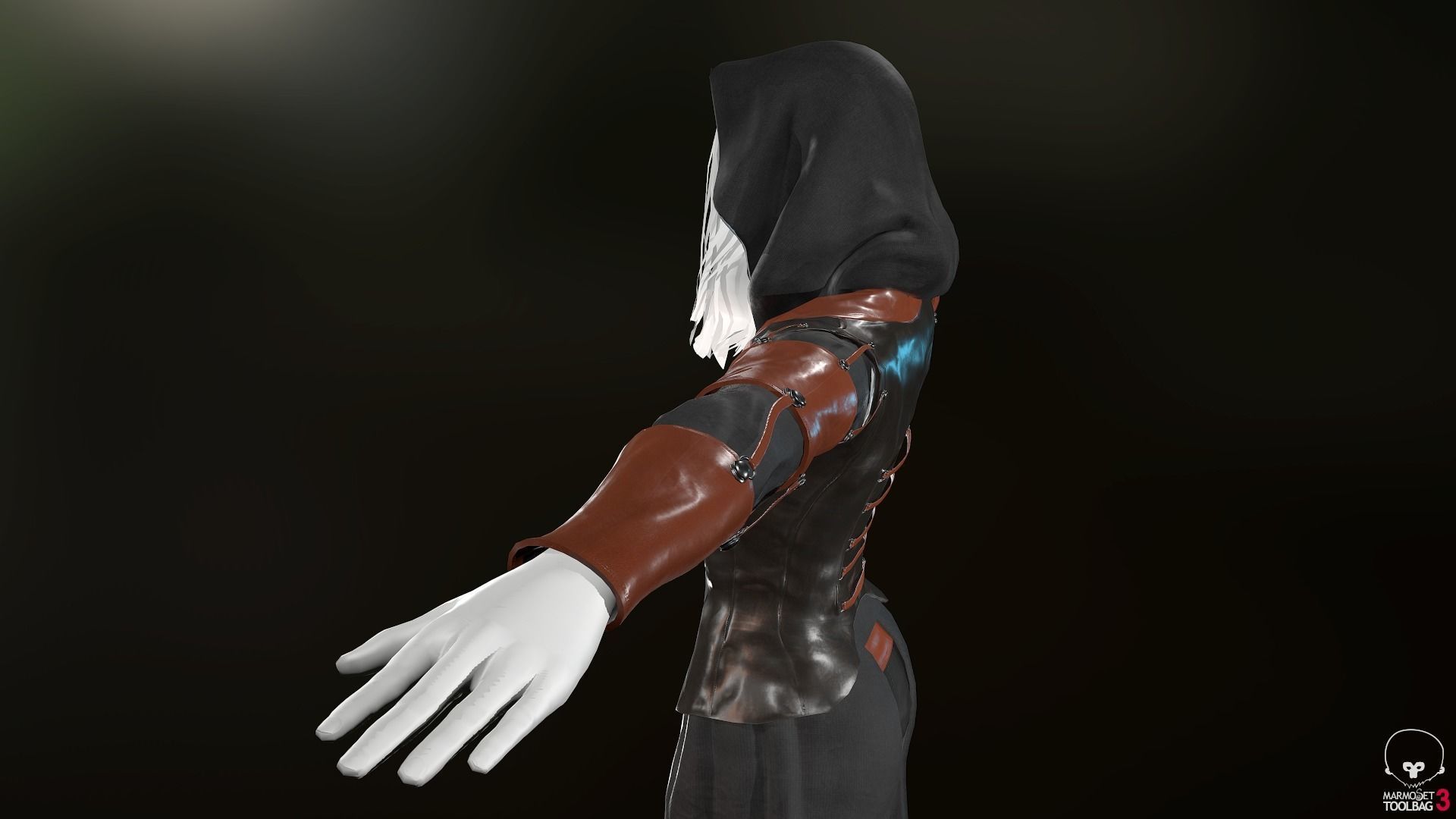 Female Assassin Outfit 1 Low-poly 3D model_45