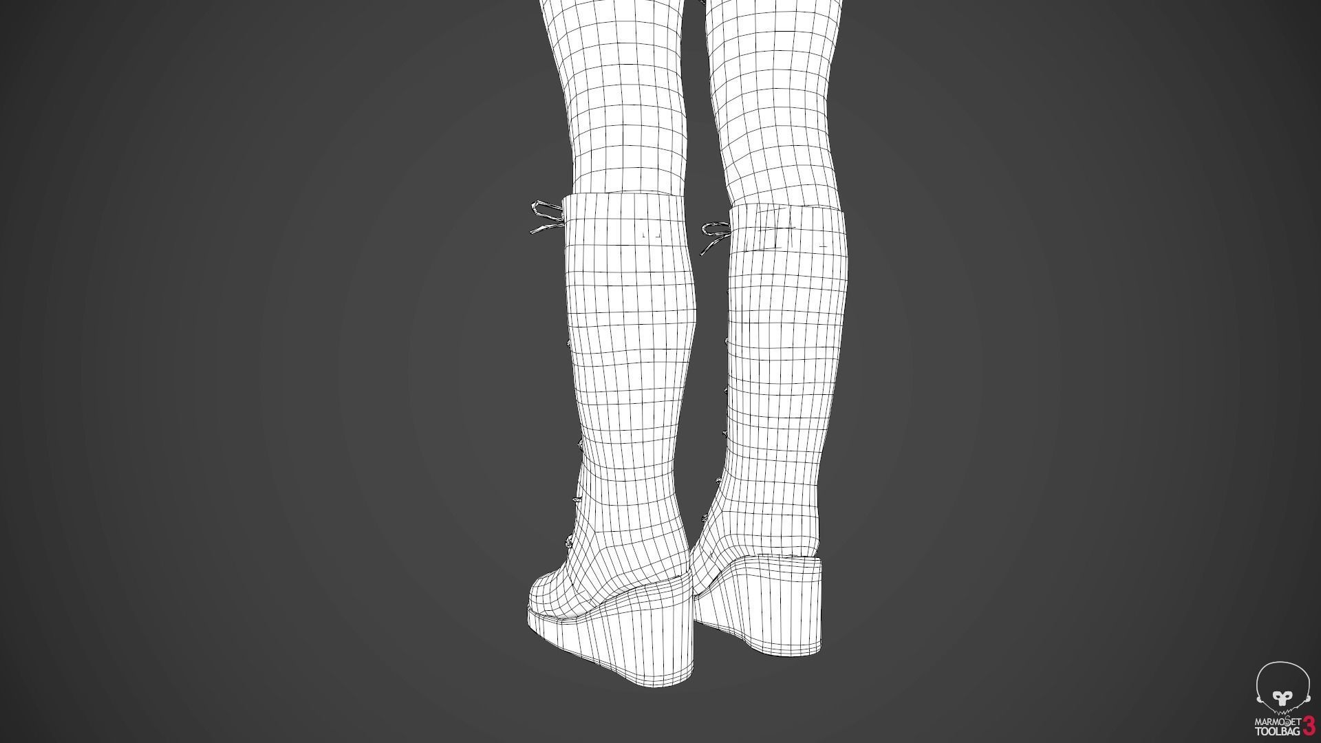 Female Assassin Outfit 1 Low-poly 3D model_64