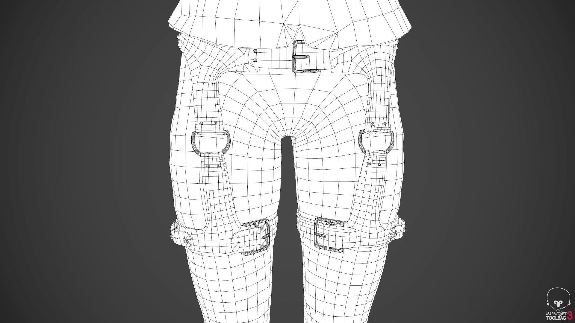 Female Assassin Outfit 1 Low-poly 3D model_61