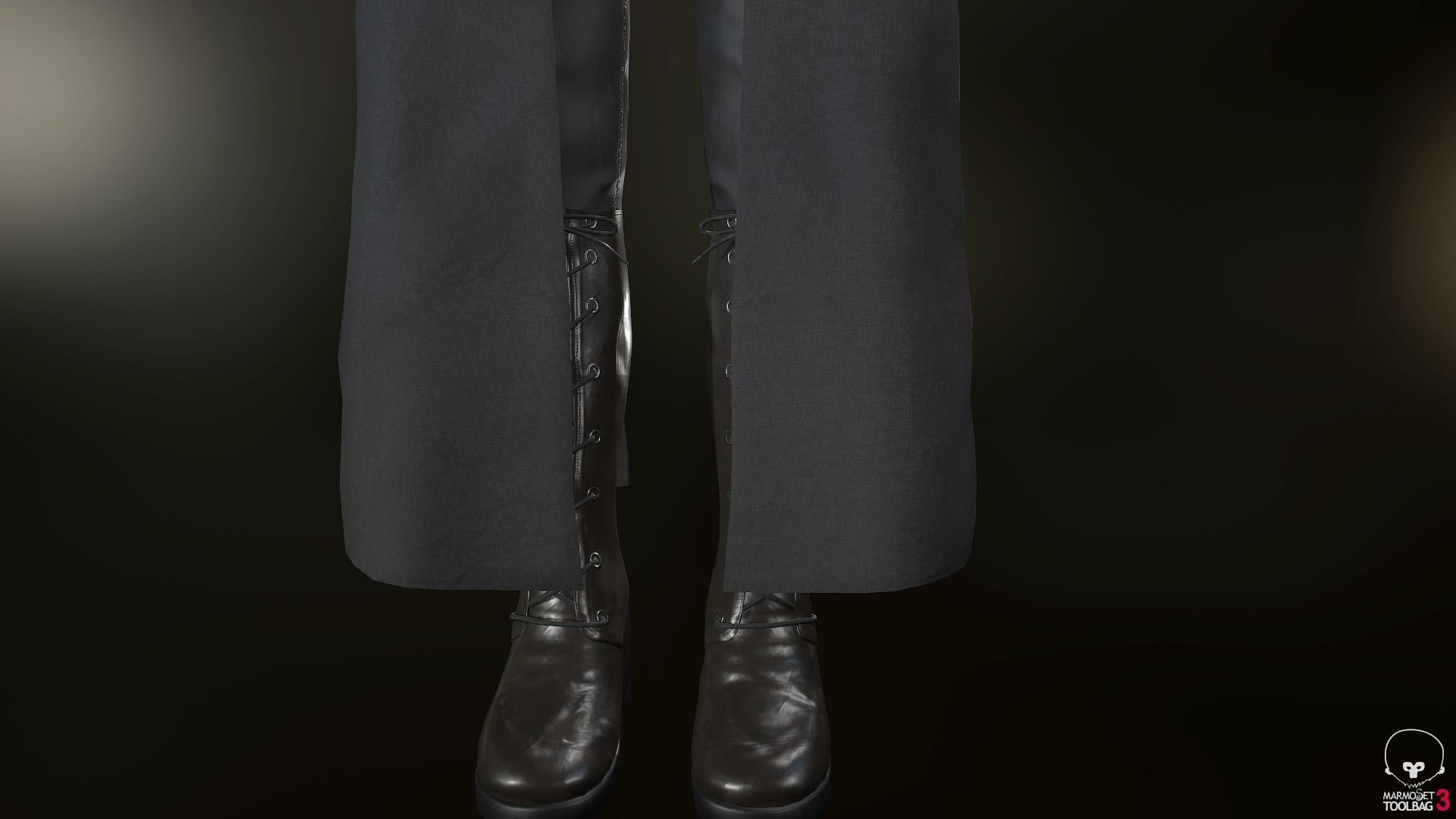 Female Assassin Outfit 1 Low-poly 3D model_36