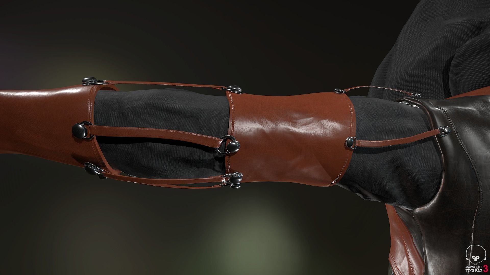 Female Assassin Outfit 1 Low-poly 3D model_20