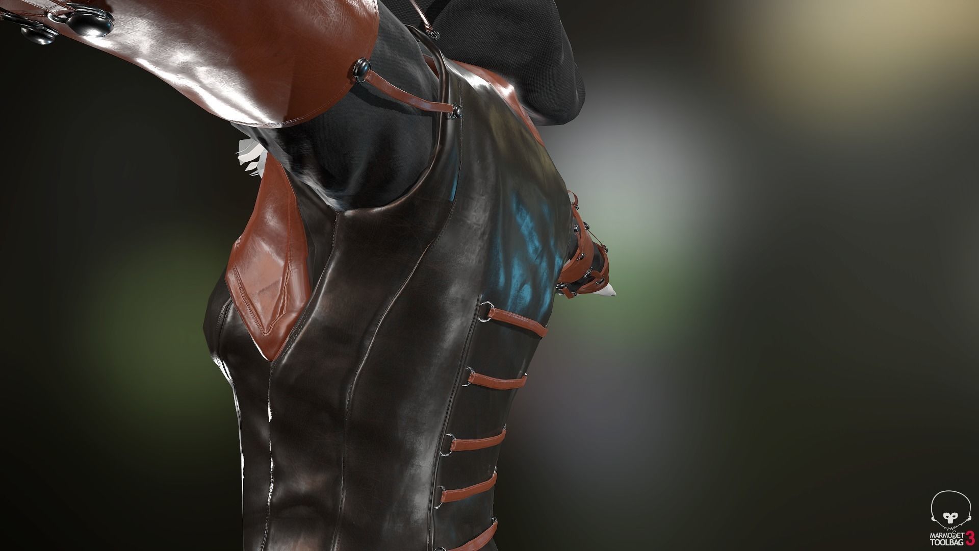 Female Assassin Outfit 1 Low-poly 3D model_21