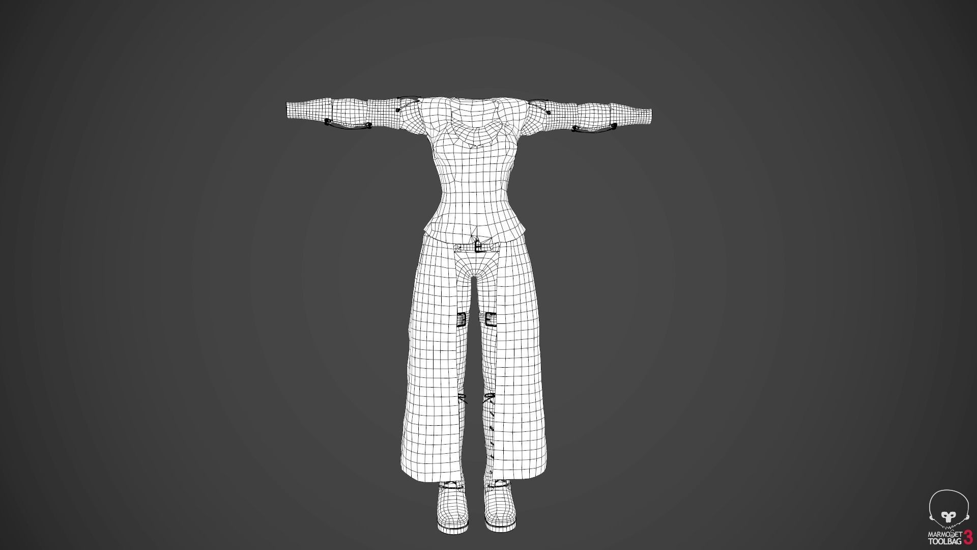 Female Assassin Outfit 1 Low-poly 3D model_52