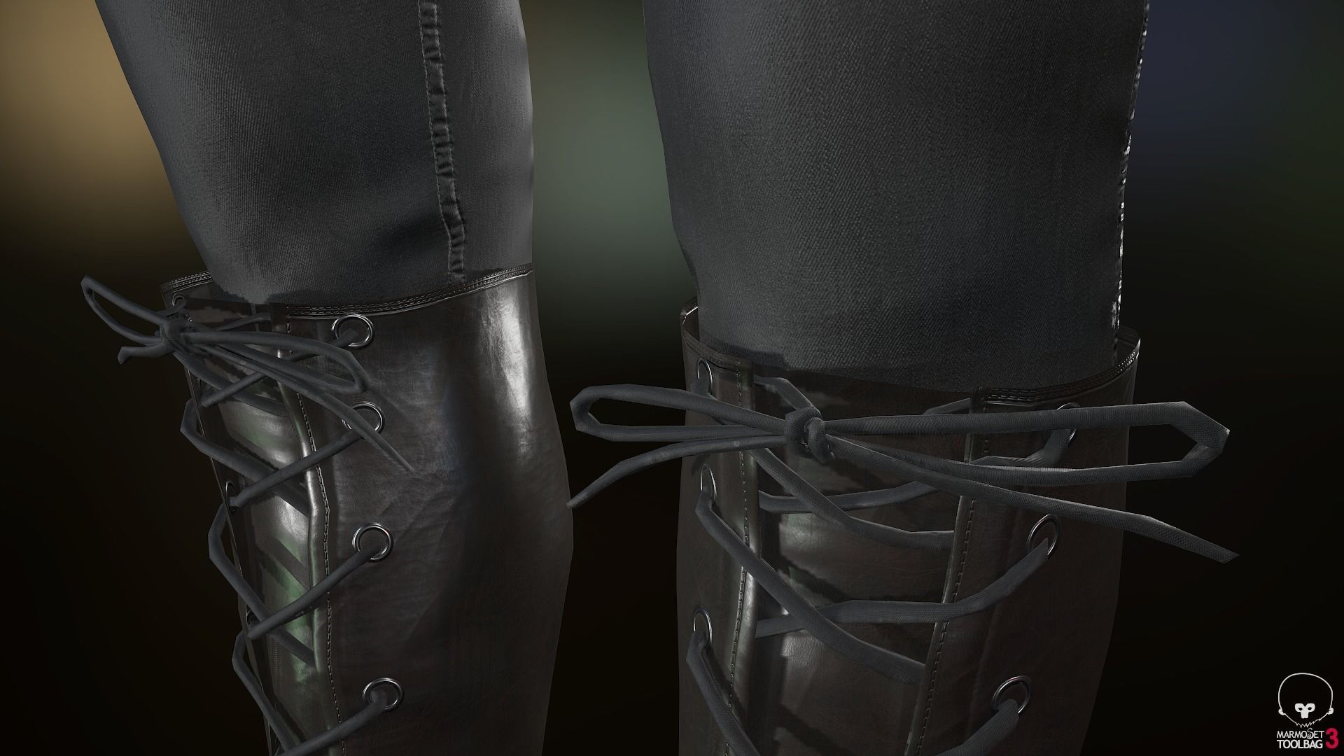 Female Assassin Outfit 1 Low-poly 3D model_42