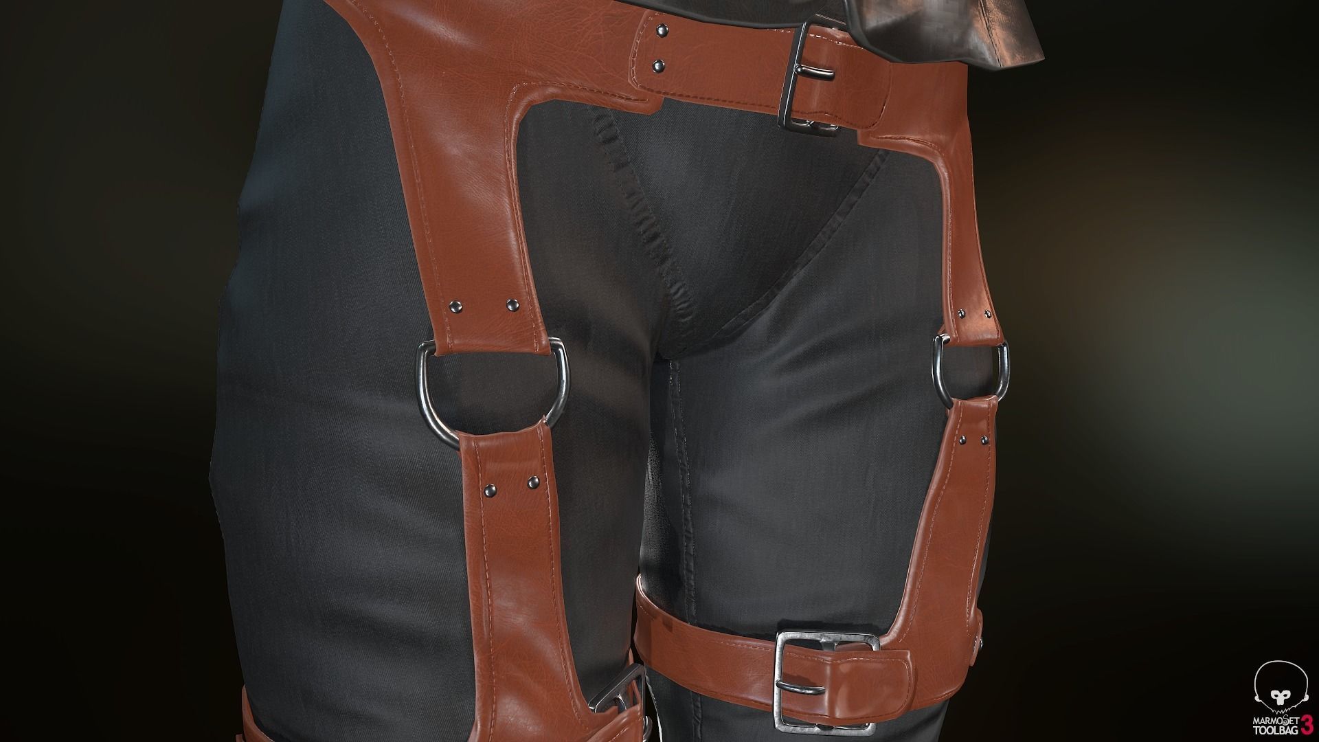 Female Assassin Outfit 1 Low-poly 3D model_32