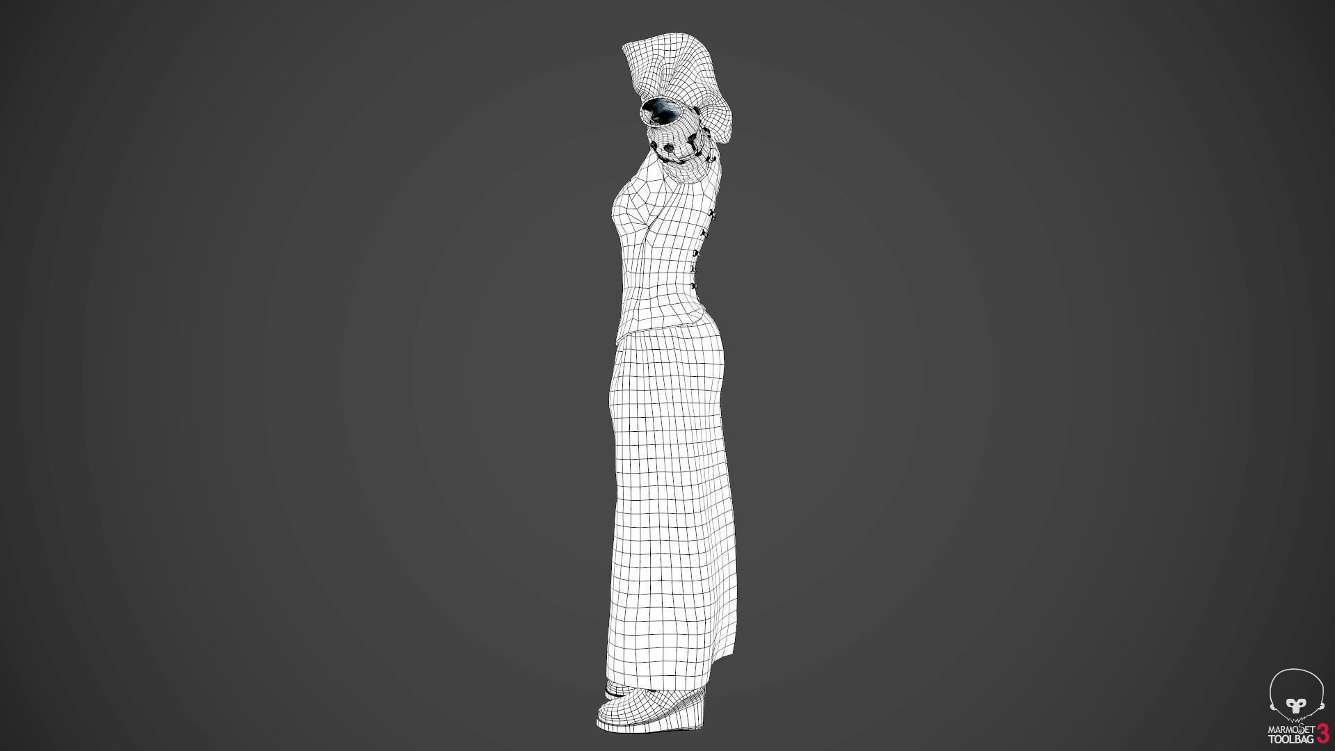 Female Assassin Outfit 1 Low-poly 3D model_56