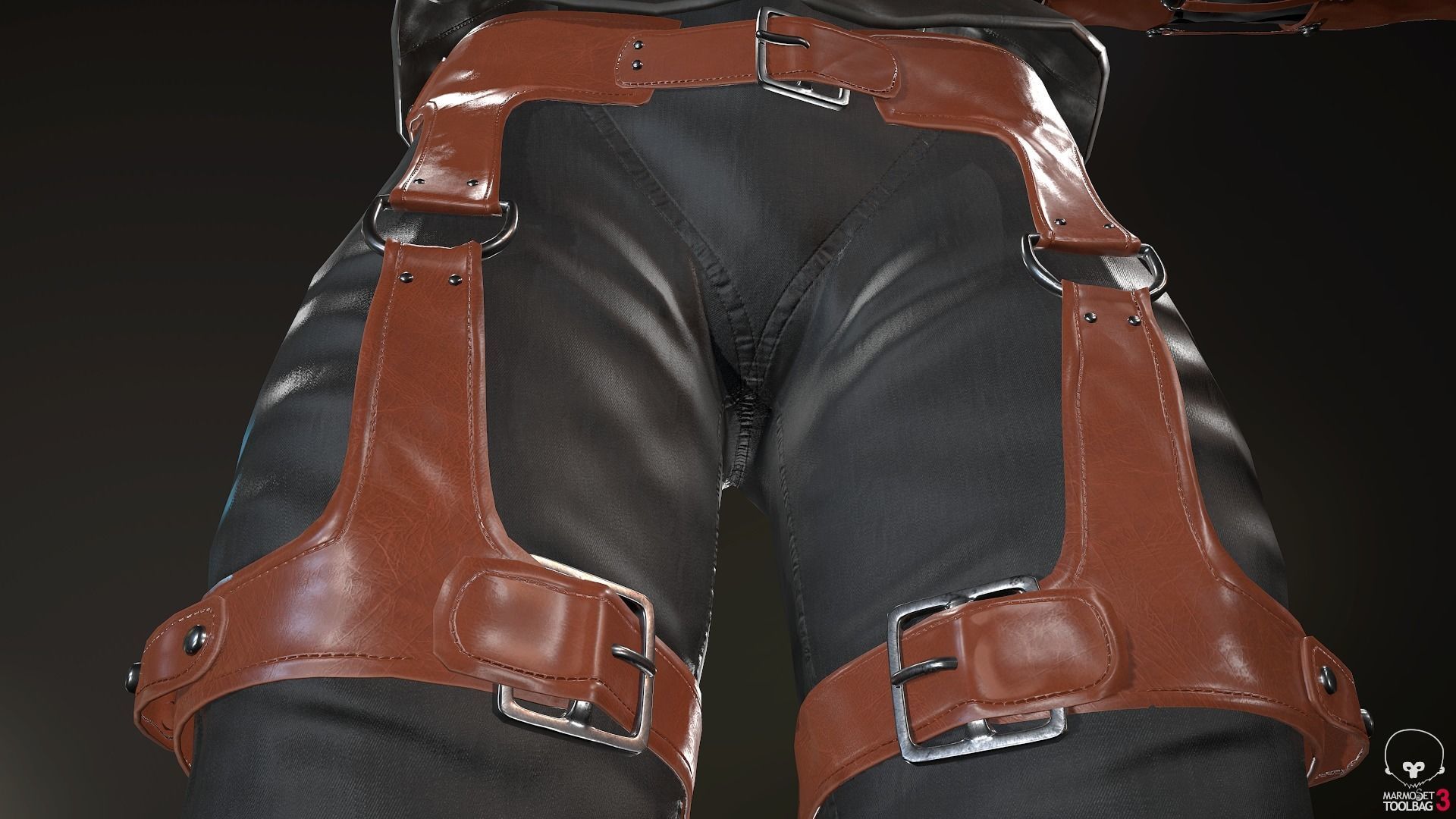 Female Assassin Outfit 1 Low-poly 3D model_33