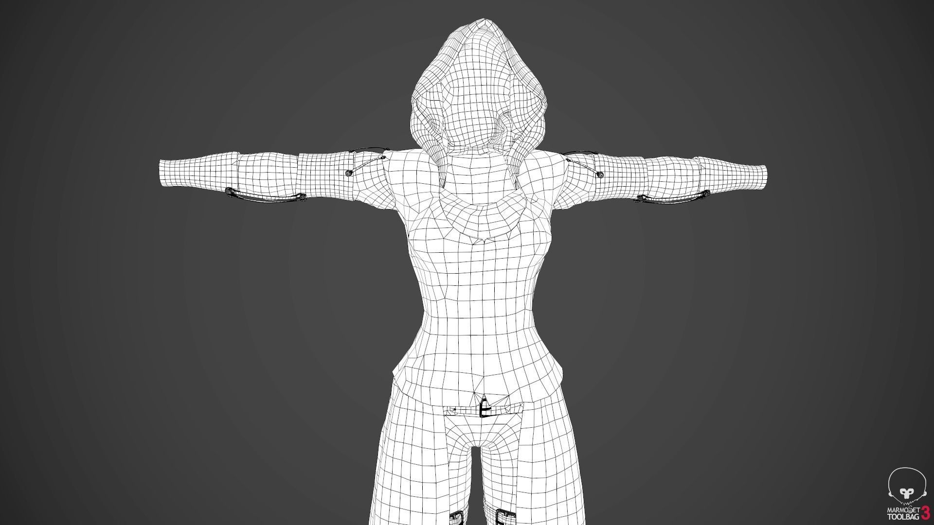 Female Assassin Outfit 1 Low-poly 3D model_53