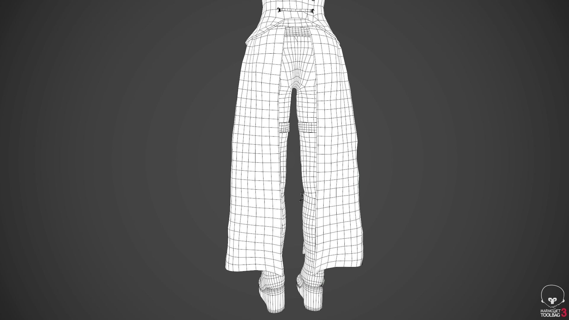 Female Assassin Outfit 1 Low-poly 3D model_58