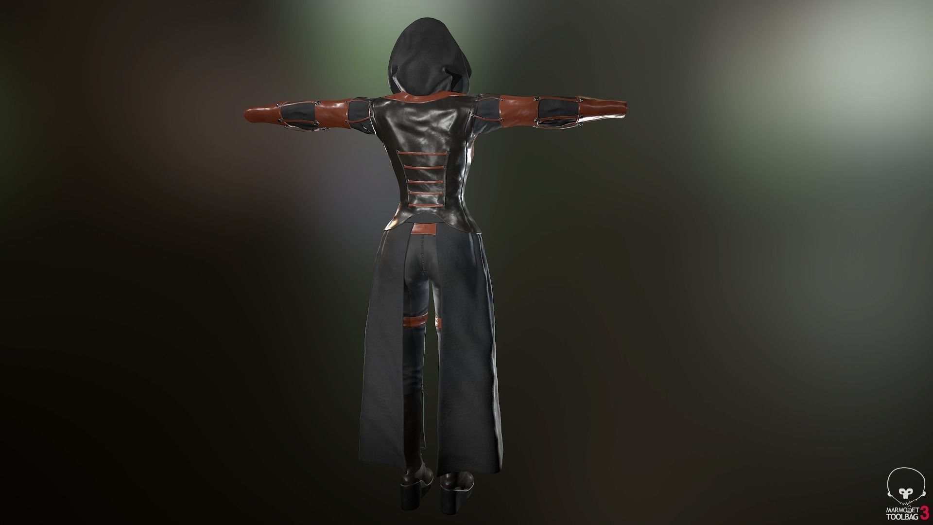 Female Assassin Outfit 1 Low-poly 3D model_48