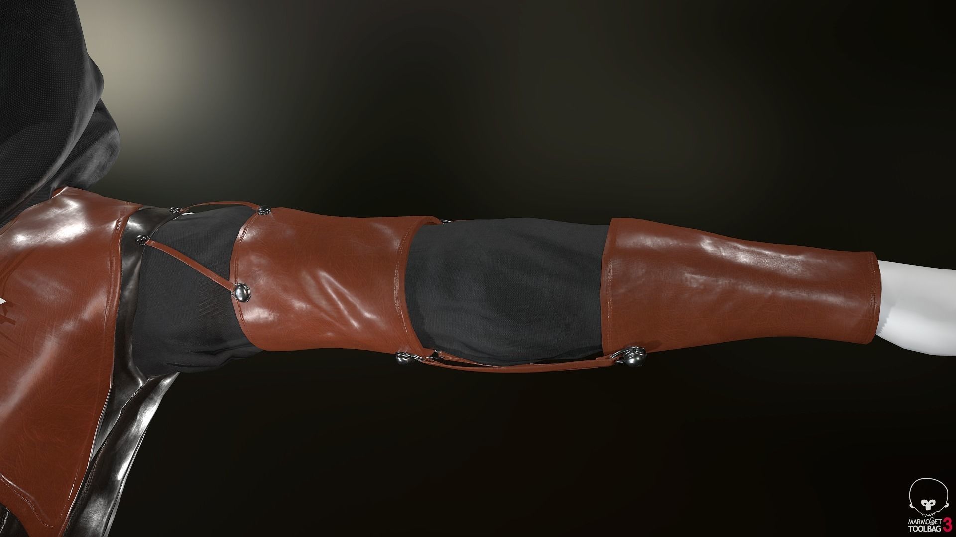 Female Assassin Outfit 1 Low-poly 3D model_16