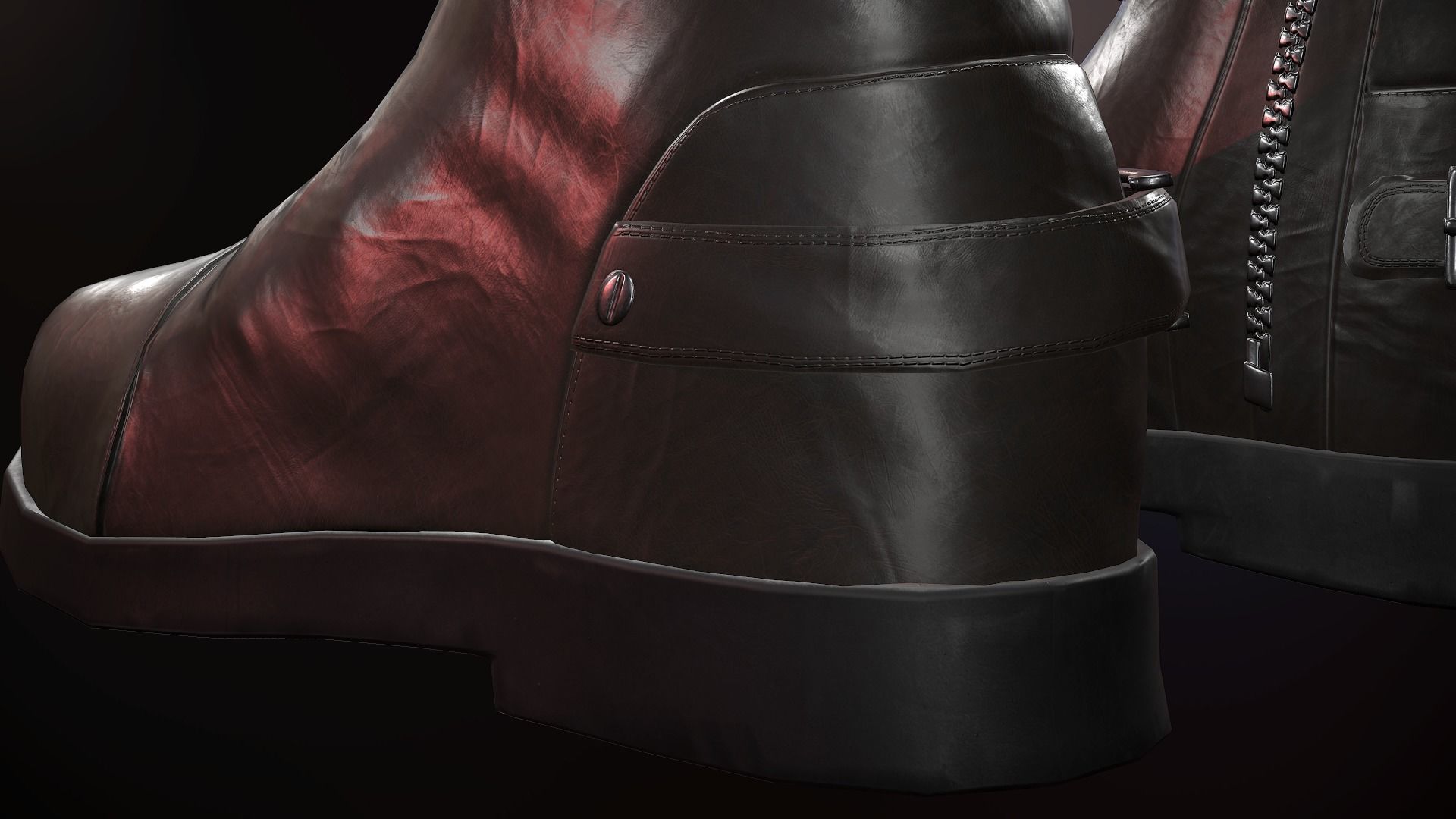 Female Warrior Outfit  Low-poly 3D model_40