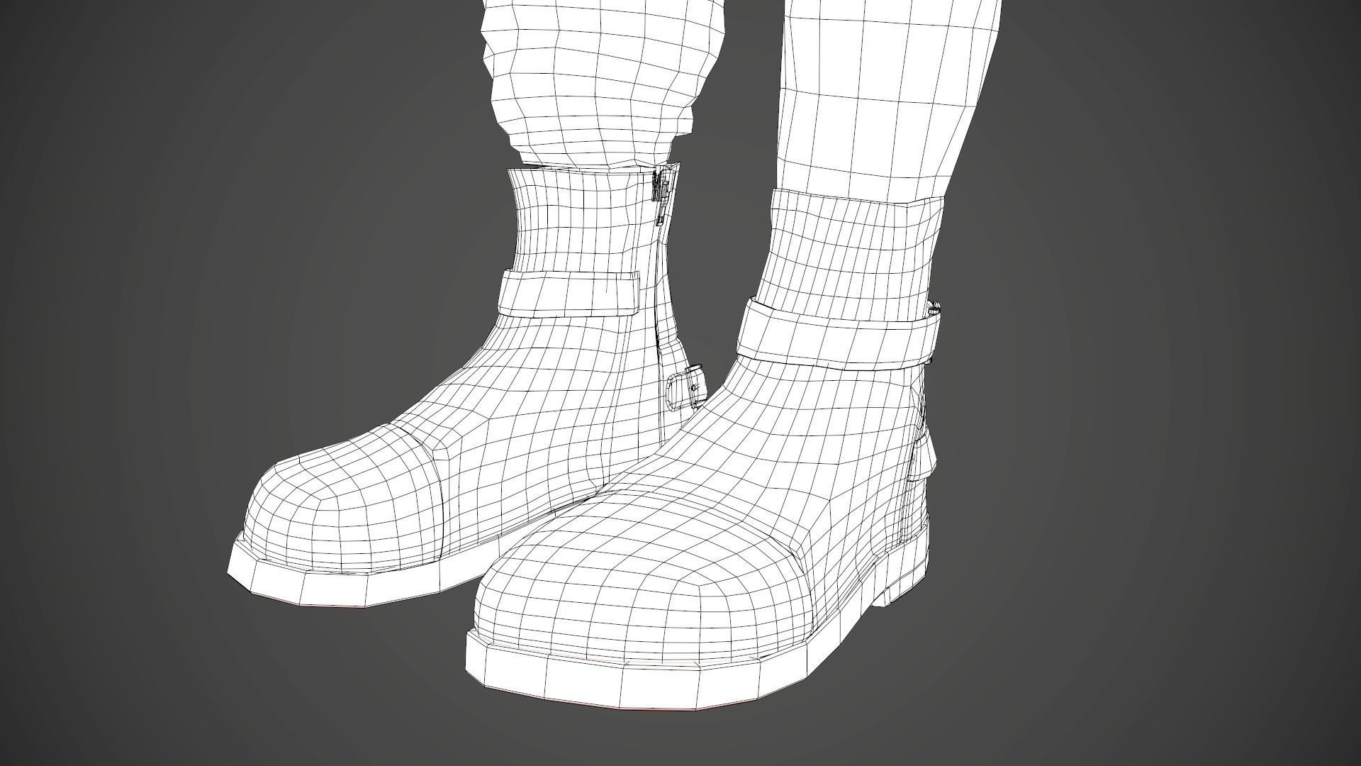 Female Warrior Outfit  Low-poly 3D model_60