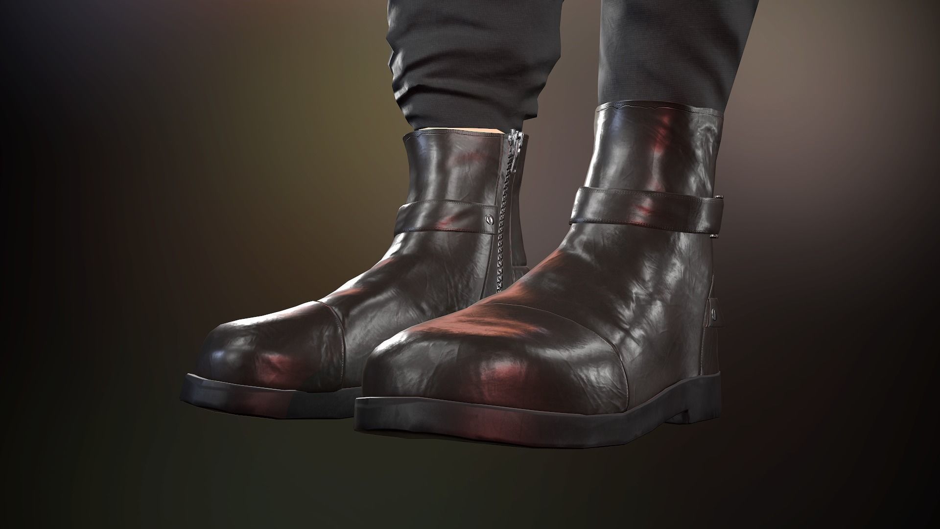 Female Warrior Outfit  Low-poly 3D model_36