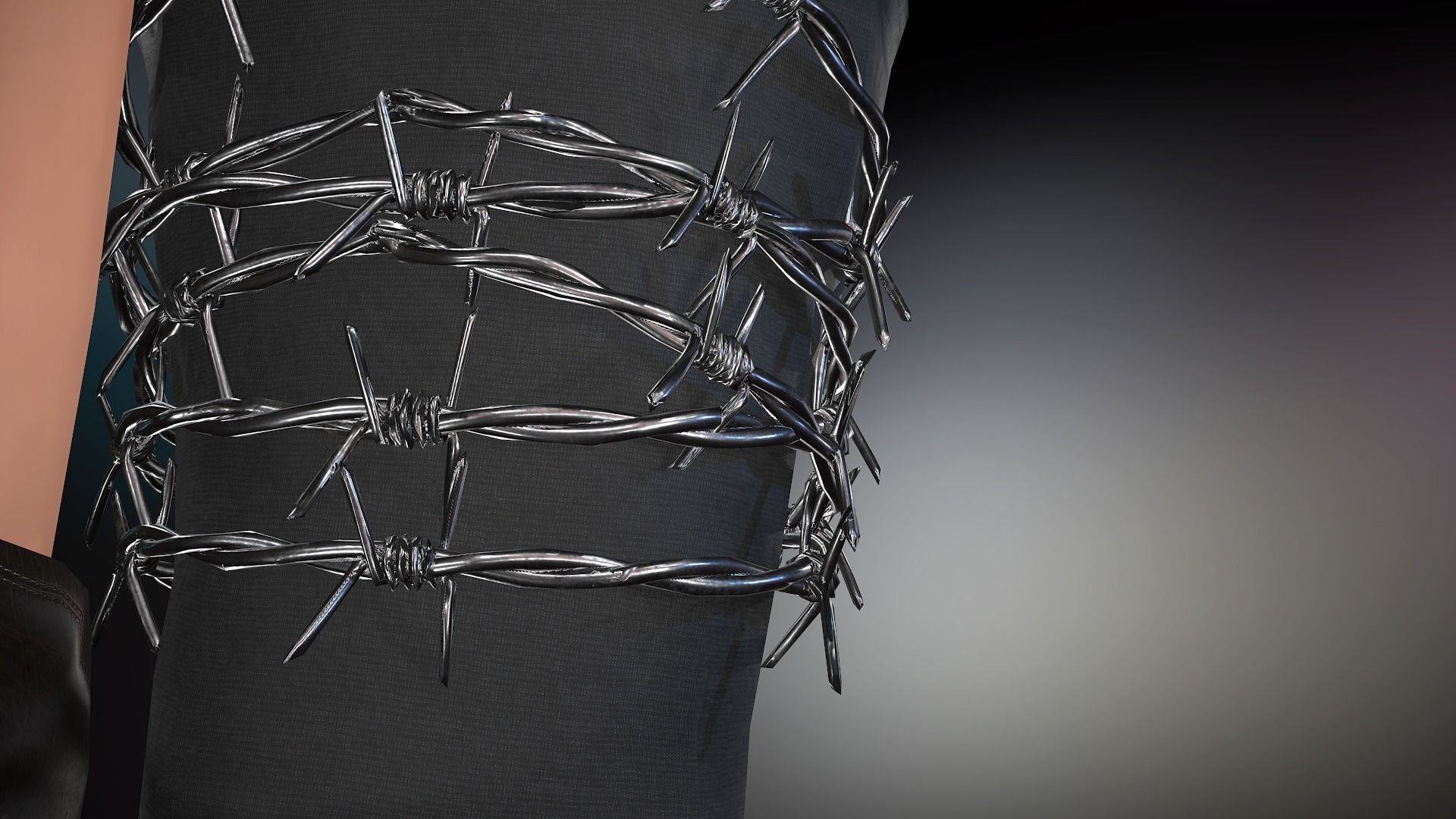 Female Warrior Outfit  Low-poly 3D model_33