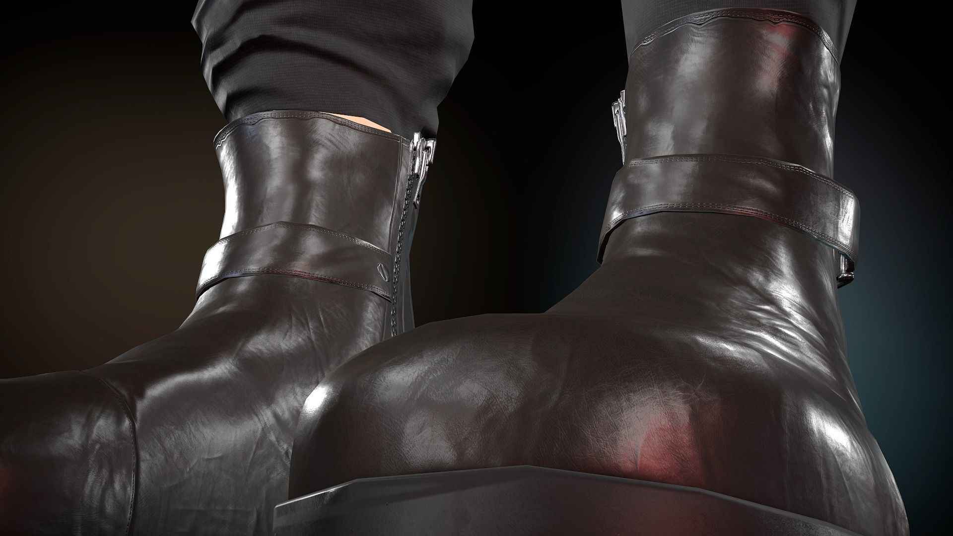 Female Warrior Outfit  Low-poly 3D model_38