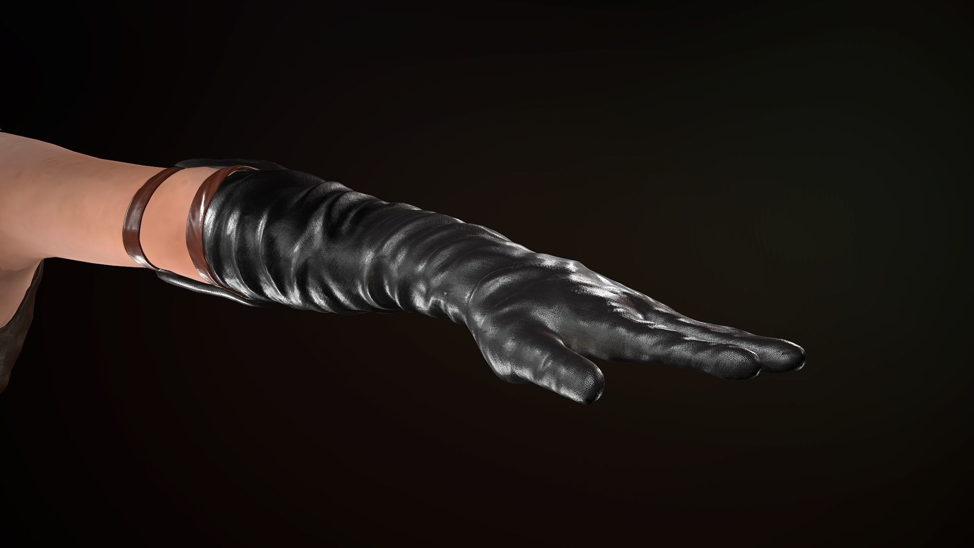 Female Warrior Outfit  Low-poly 3D model_19