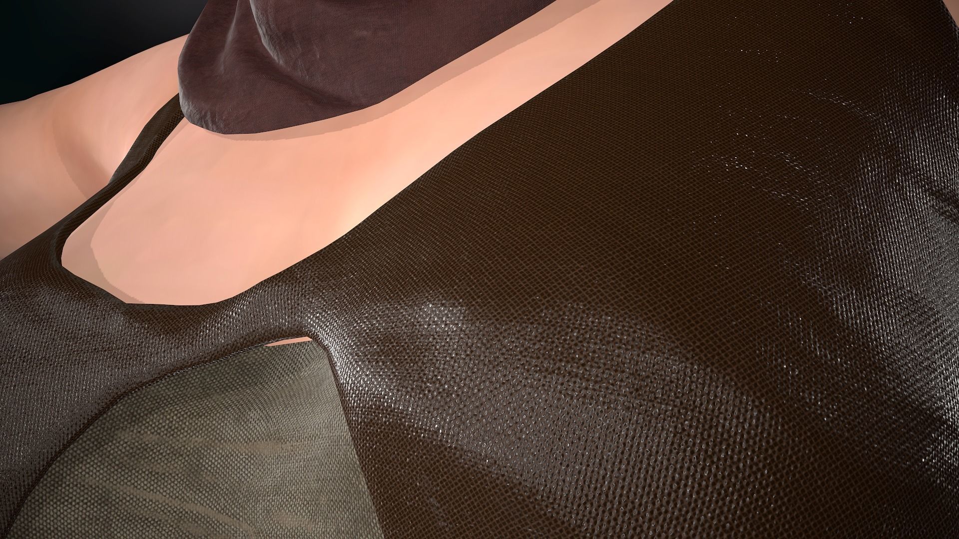 Female Warrior Outfit  Low-poly 3D model_13