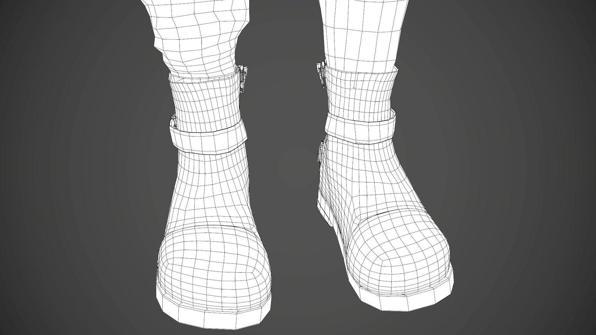 Female Warrior Outfit  Low-poly 3D model_61