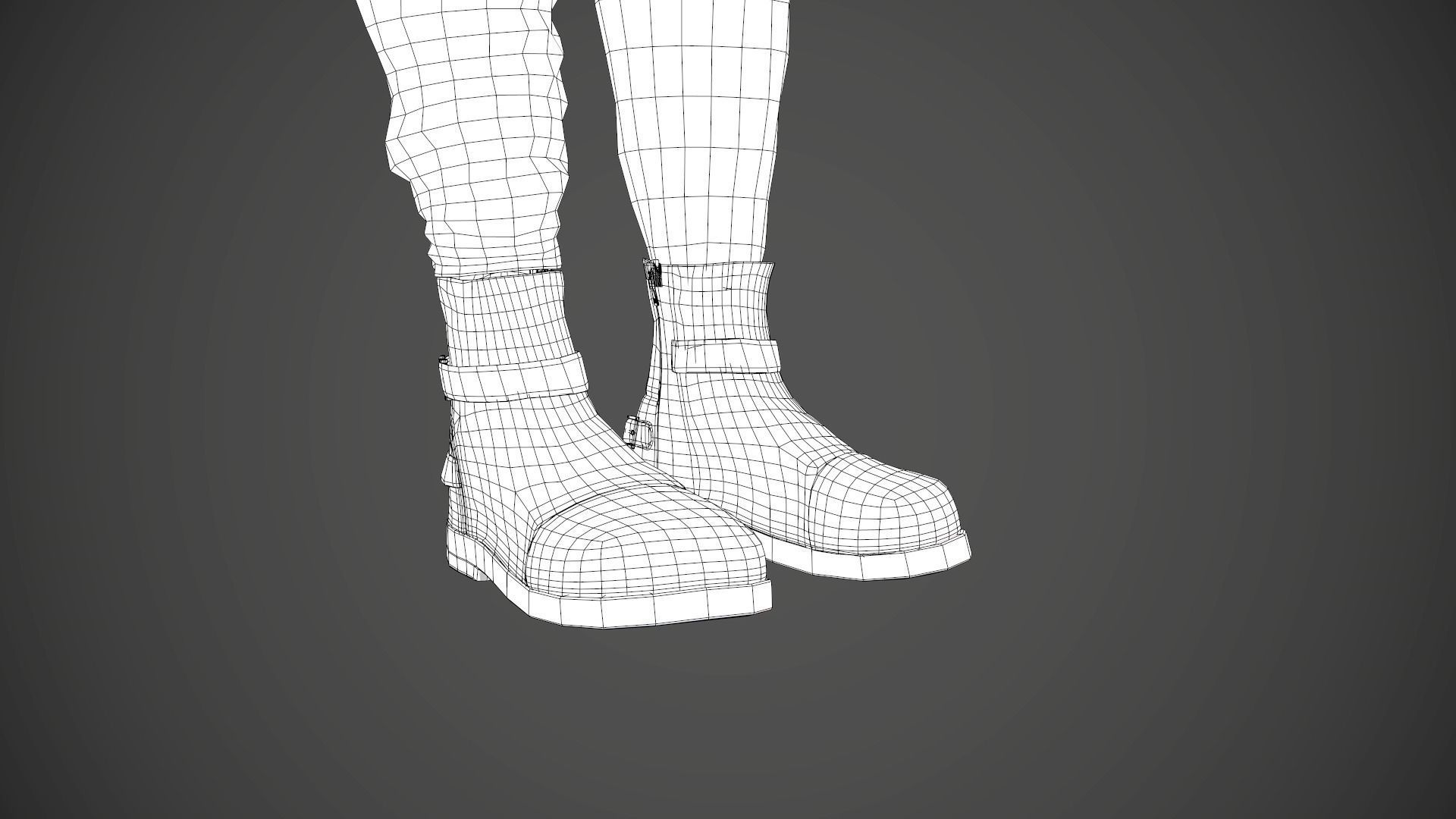 Female Warrior Outfit  Low-poly 3D model_58