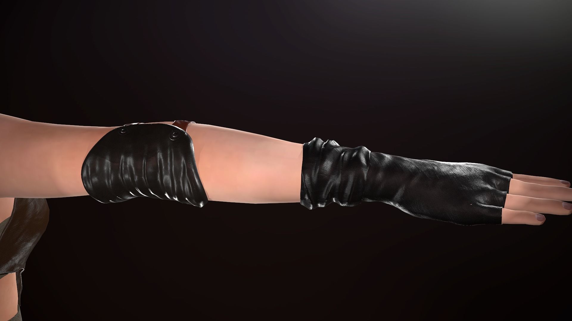 Female Warrior Outfit  Low-poly 3D model_22