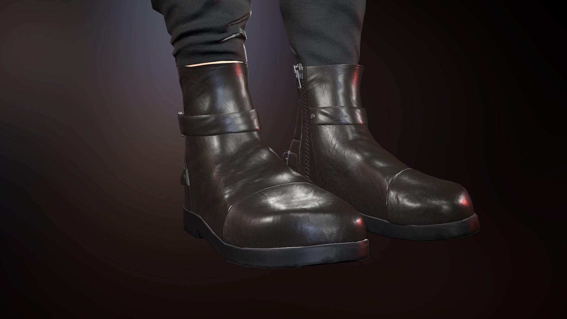 Female Warrior Outfit  Low-poly 3D model_35