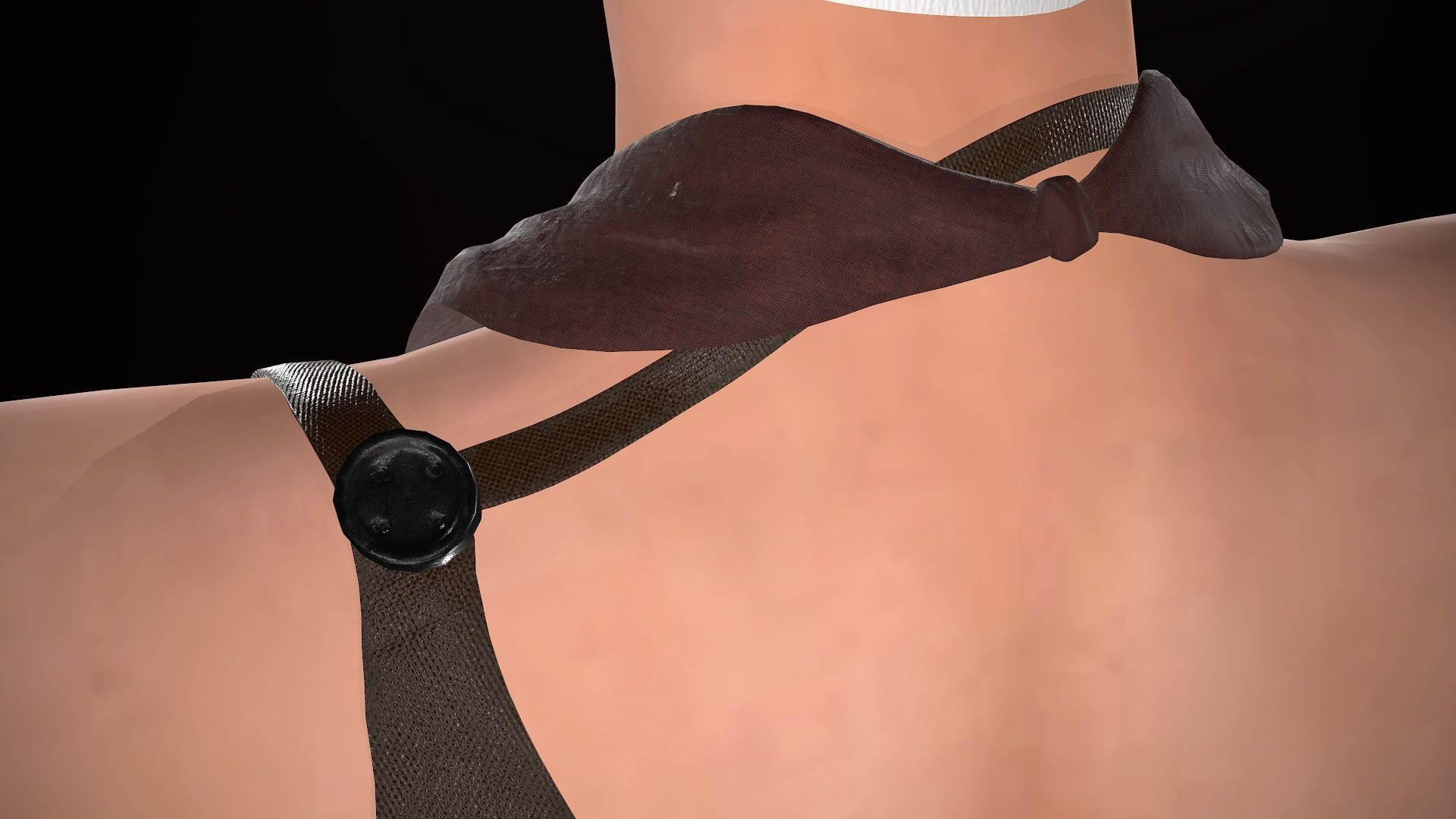 Female Warrior Outfit  Low-poly 3D model_15