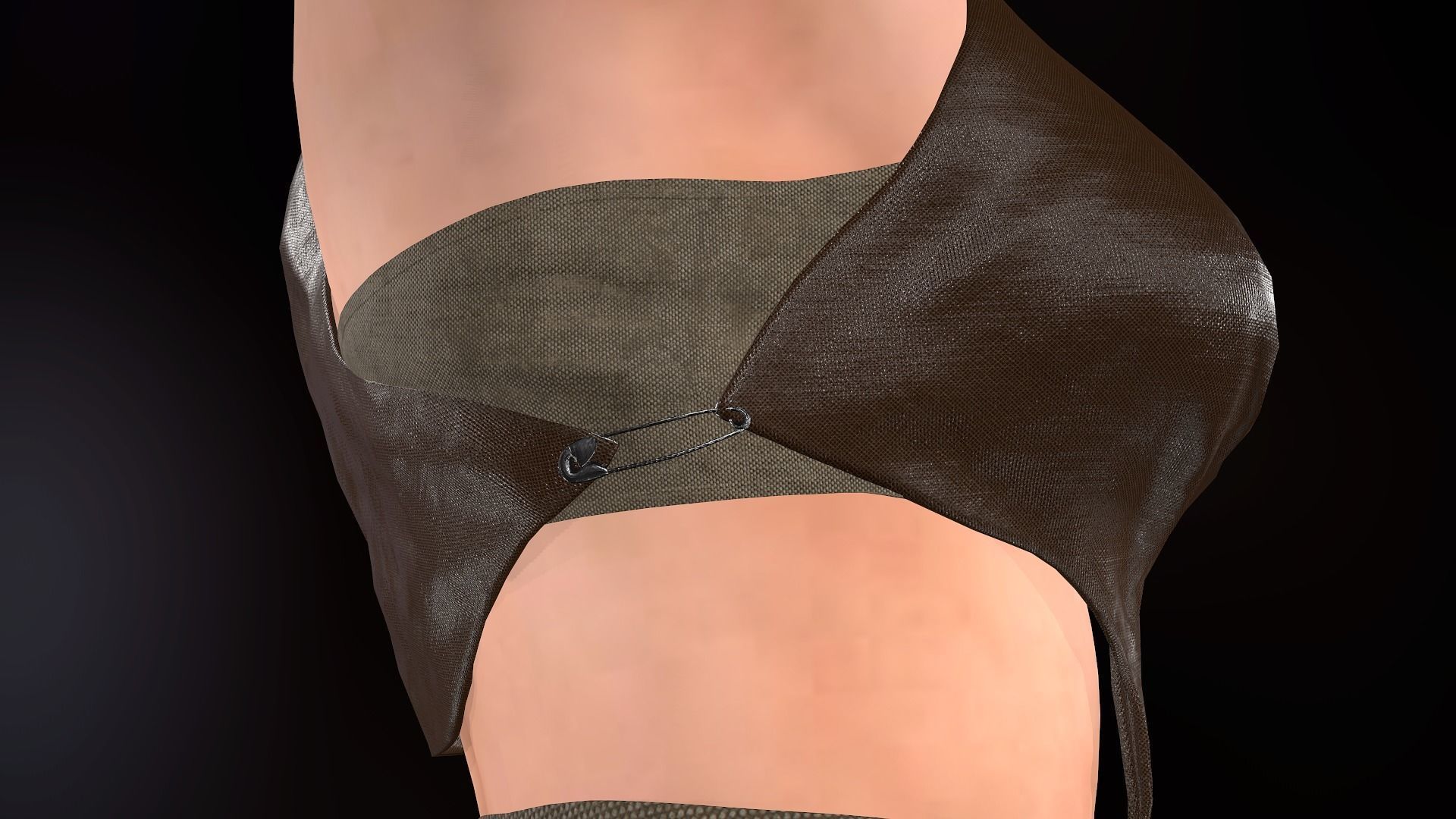 Female Warrior Outfit  Low-poly 3D model_18