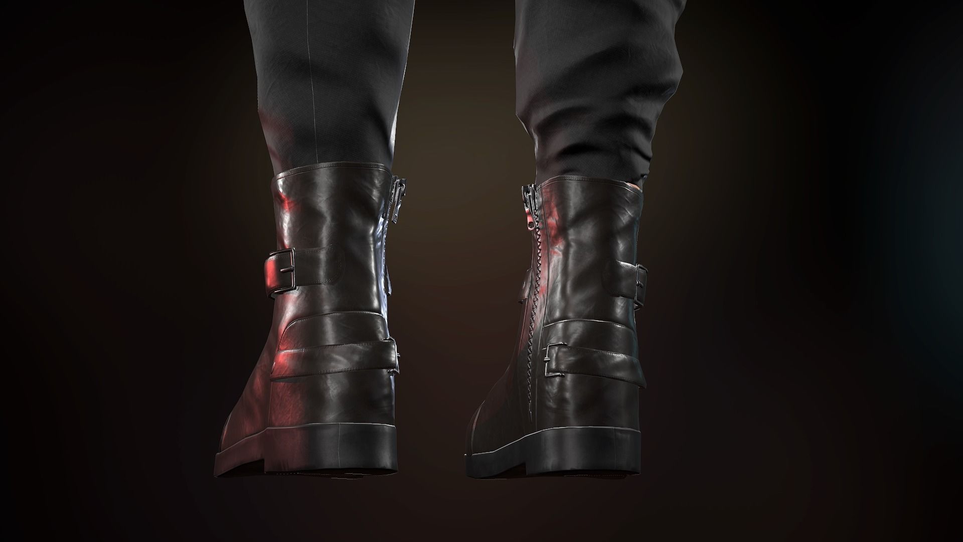 Female Warrior Outfit  Low-poly 3D model_37