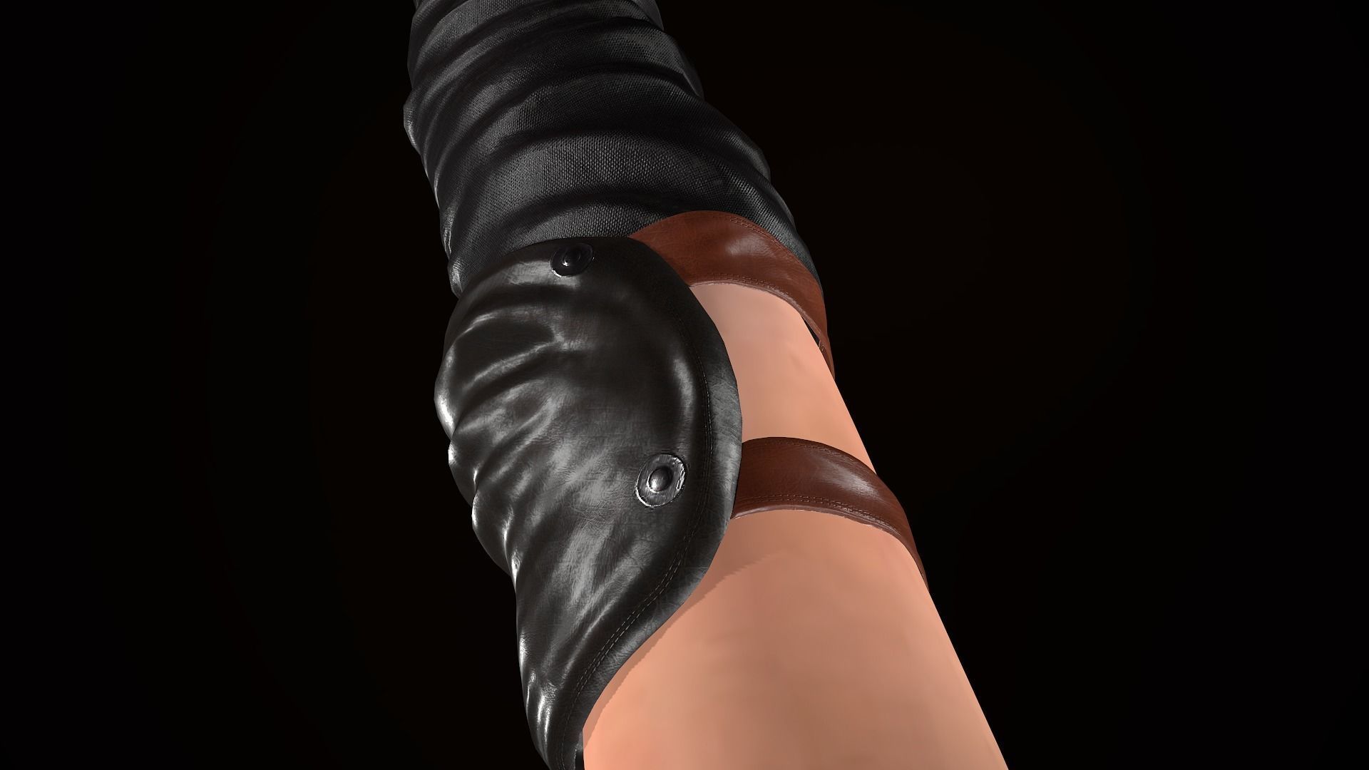 Female Warrior Outfit  Low-poly 3D model_21