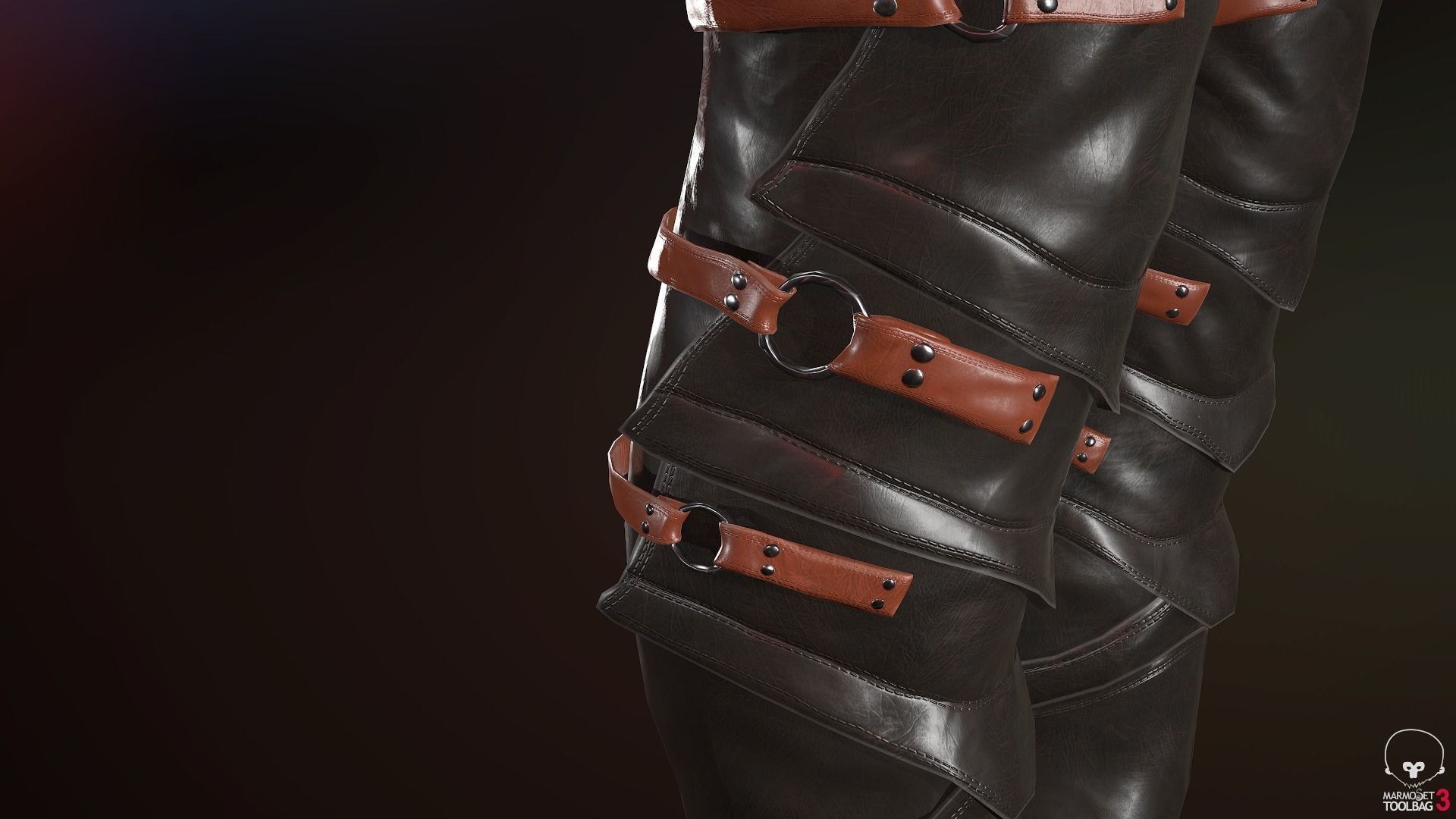 Female Medieval Outfit 2 Low-poly 3D model_42