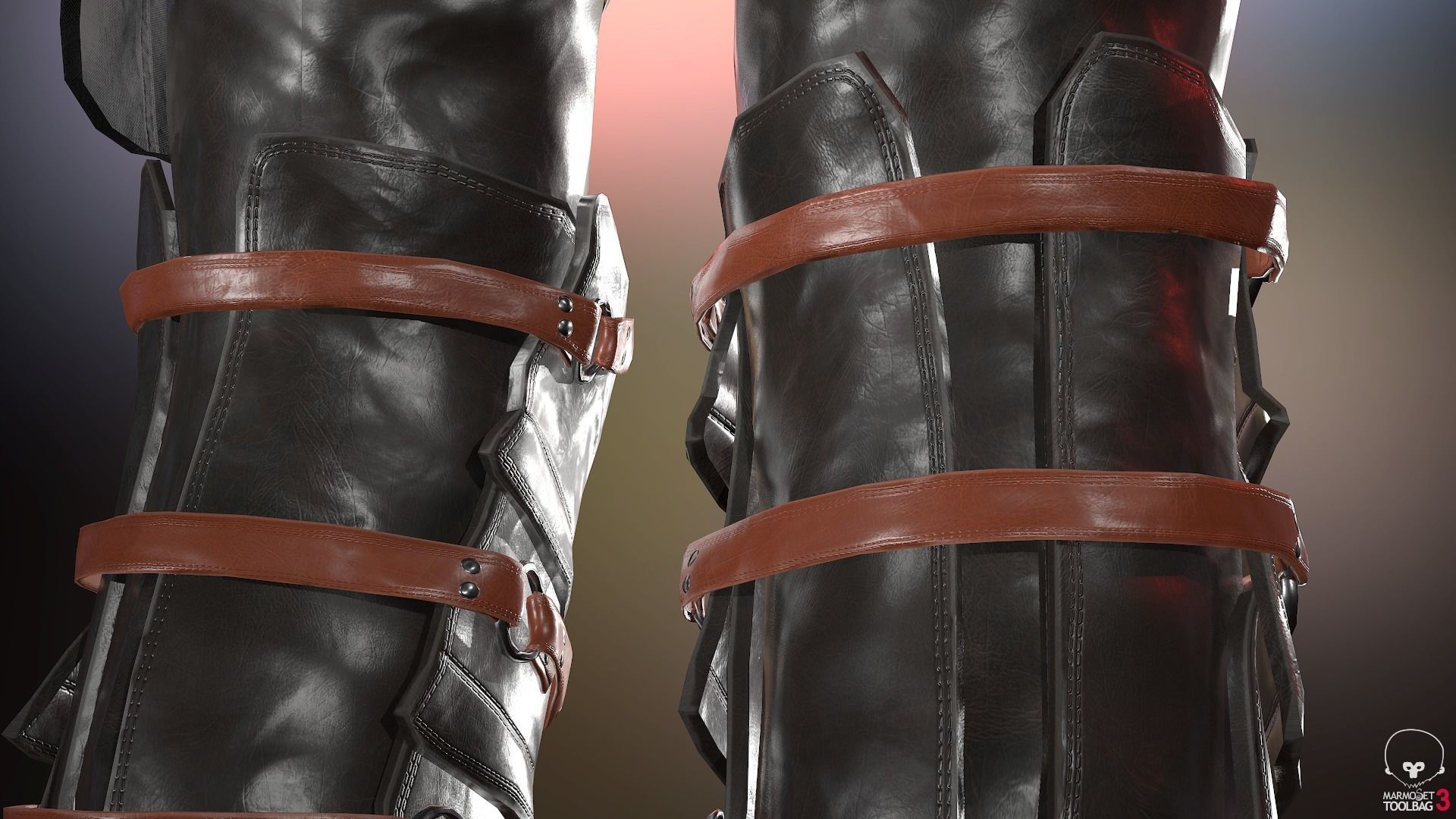 Female Medieval Outfit 2 Low-poly 3D model_45