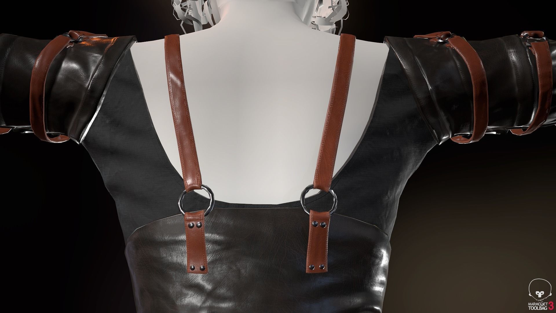 Female Medieval Outfit 2 Low-poly 3D model_22