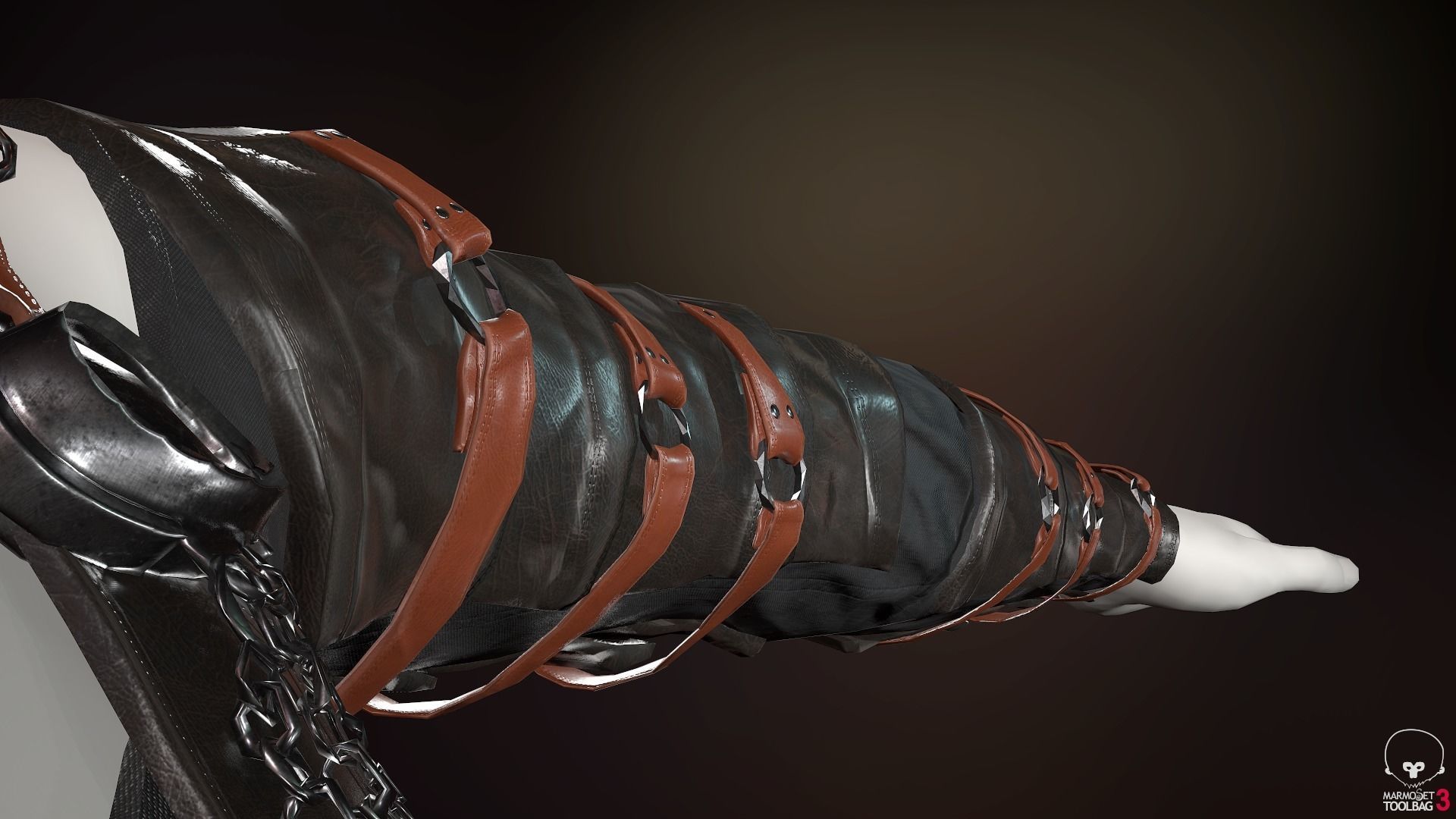 Female Medieval Outfit 2 Low-poly 3D model_25