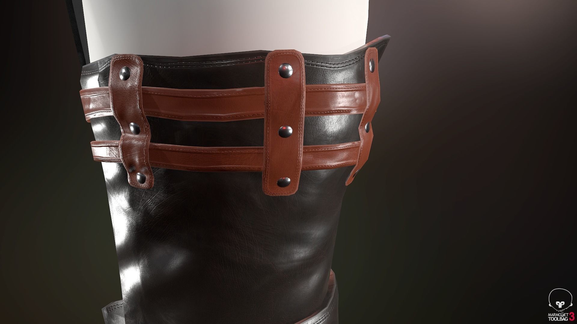 Female Medieval Outfit 2 Low-poly 3D model_38