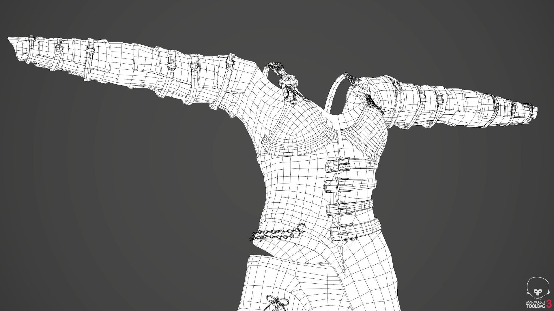 Female Medieval Outfit 2 Low-poly 3D model_63