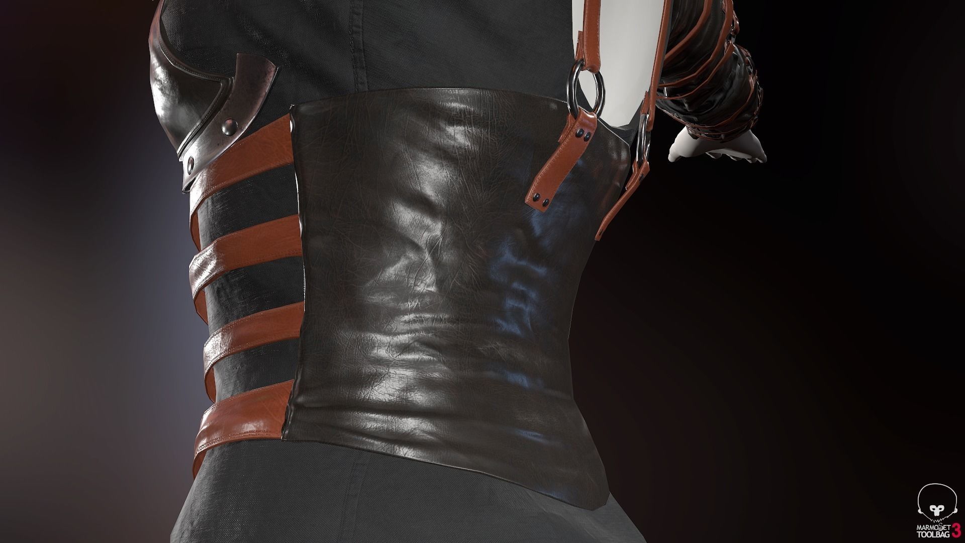 Female Medieval Outfit 2 Low-poly 3D model_20