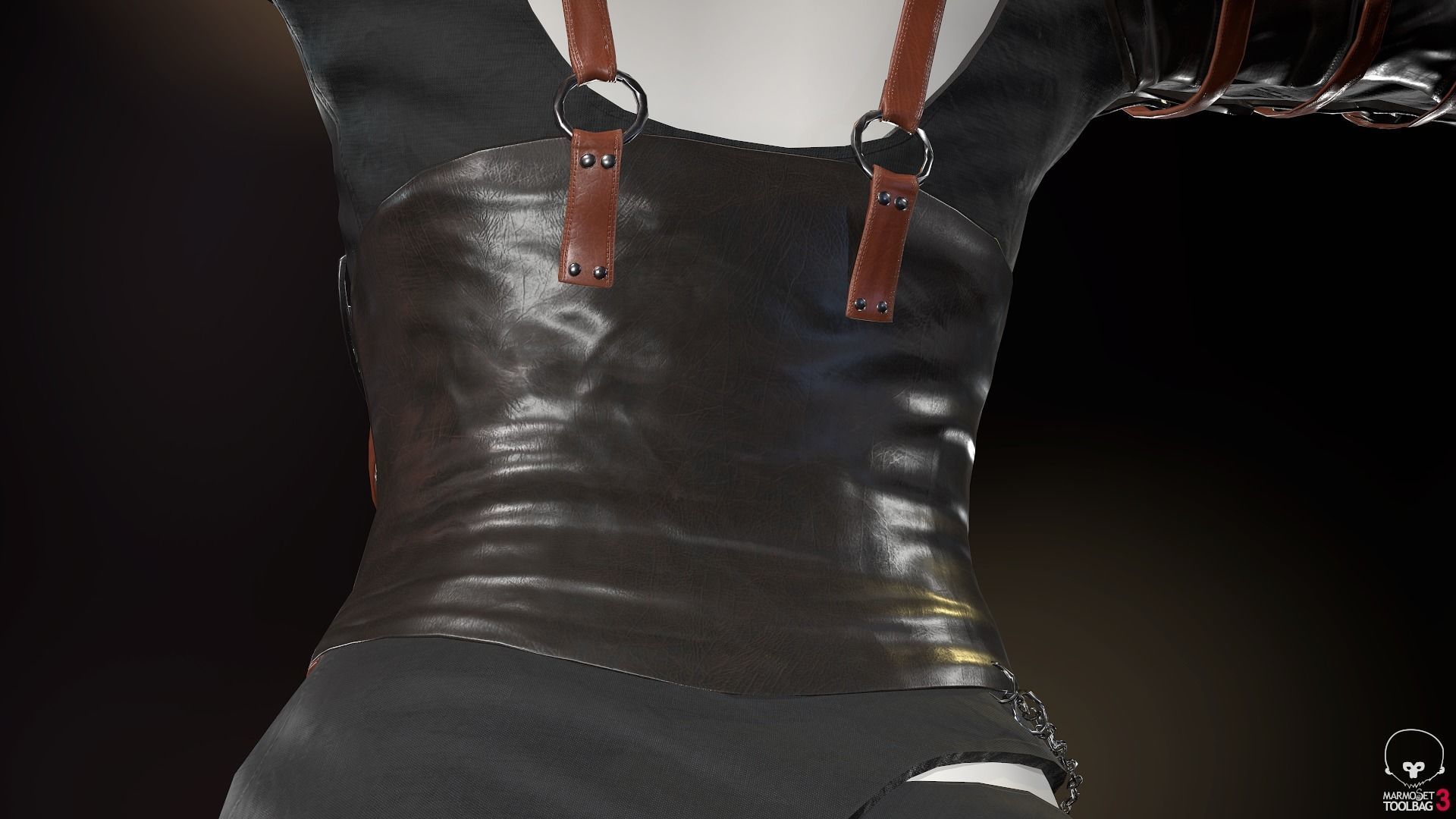 Female Medieval Outfit 2 Low-poly 3D model_21