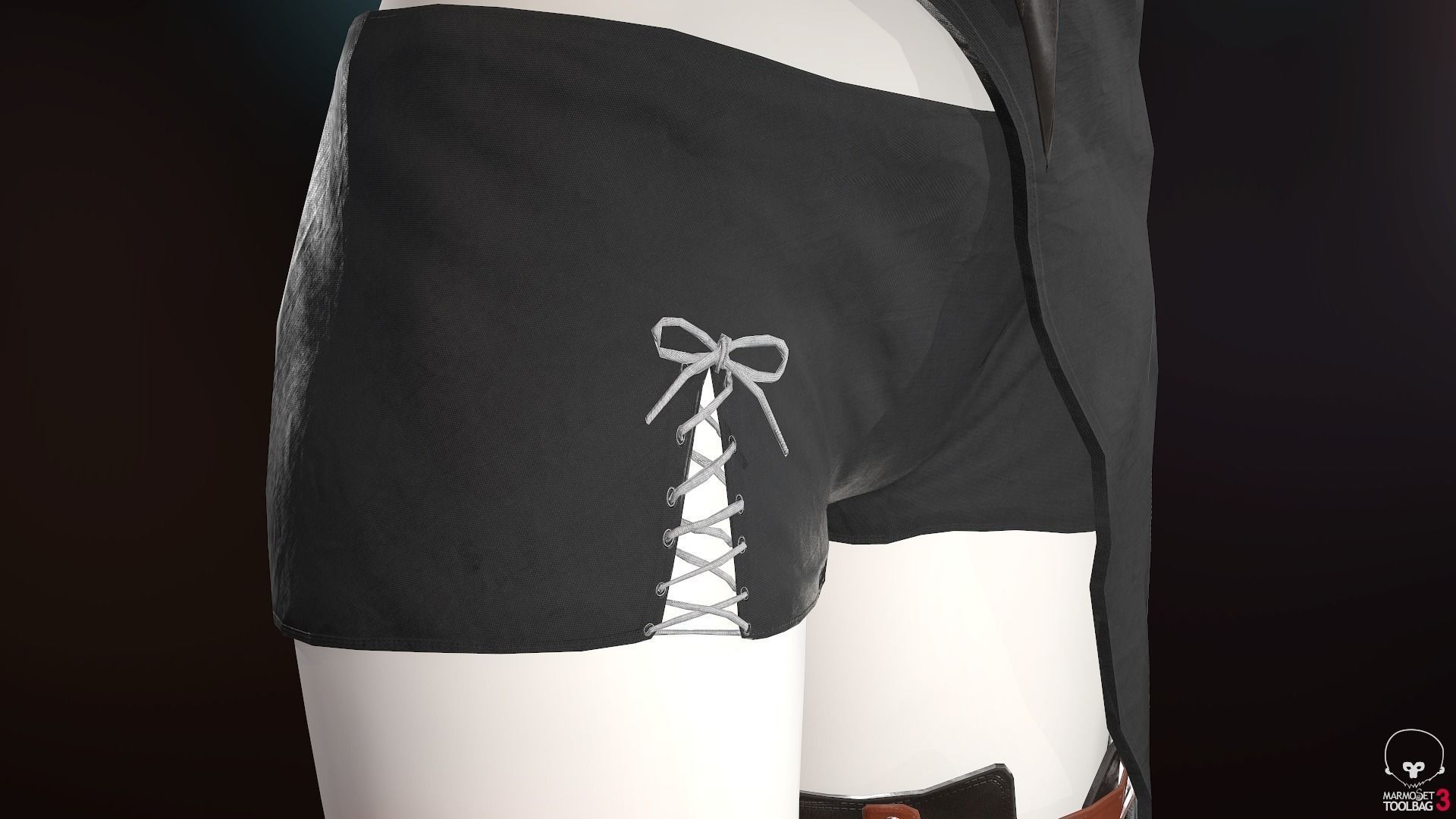 Female Medieval Outfit 2 Low-poly 3D model_31