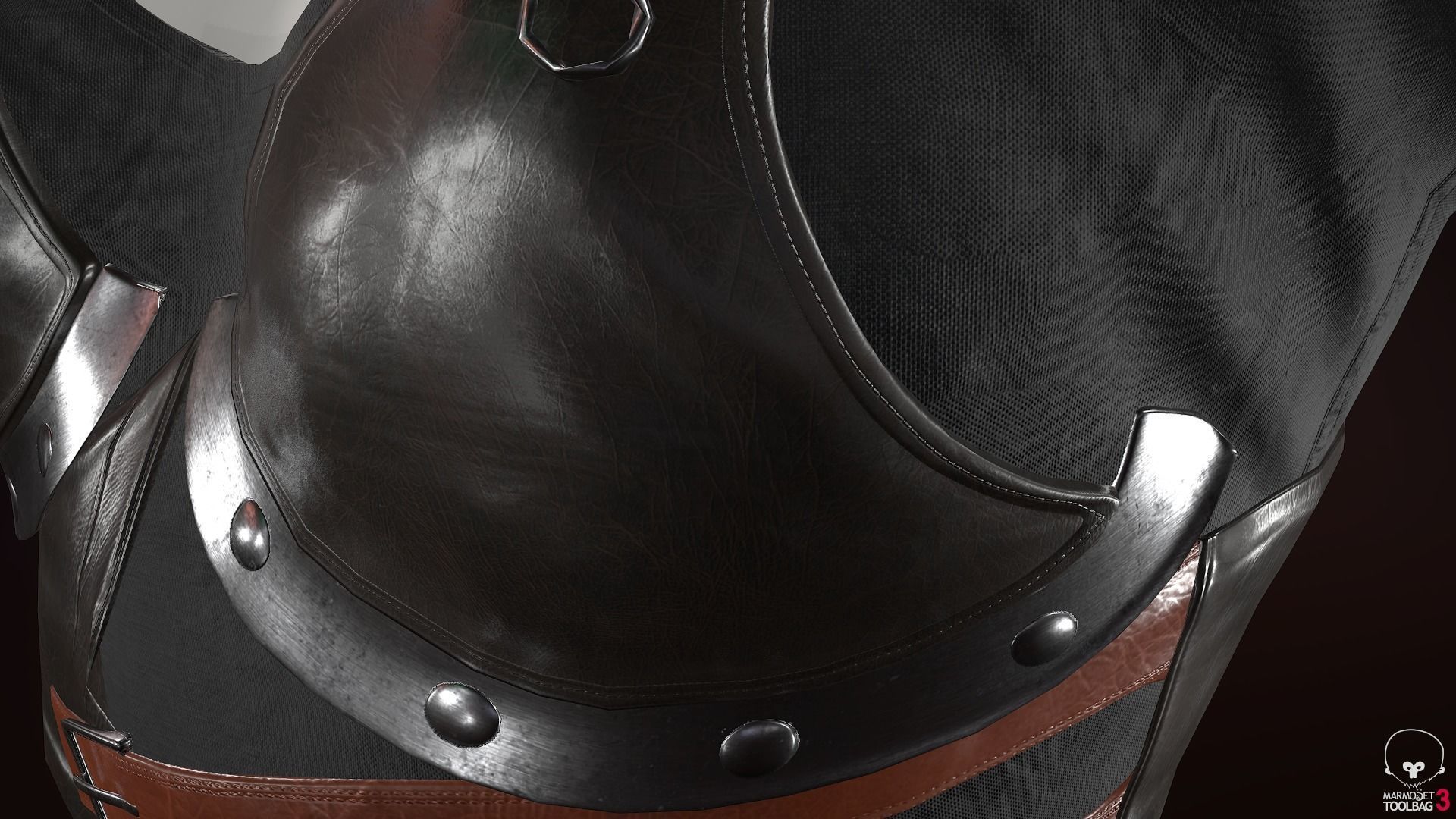 Female Medieval Outfit 2 Low-poly 3D model_14