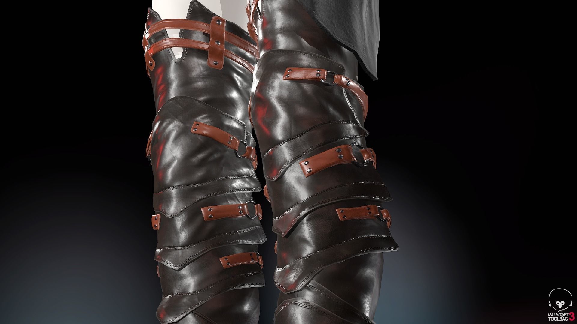 Female Medieval Outfit 2 Low-poly 3D model_36