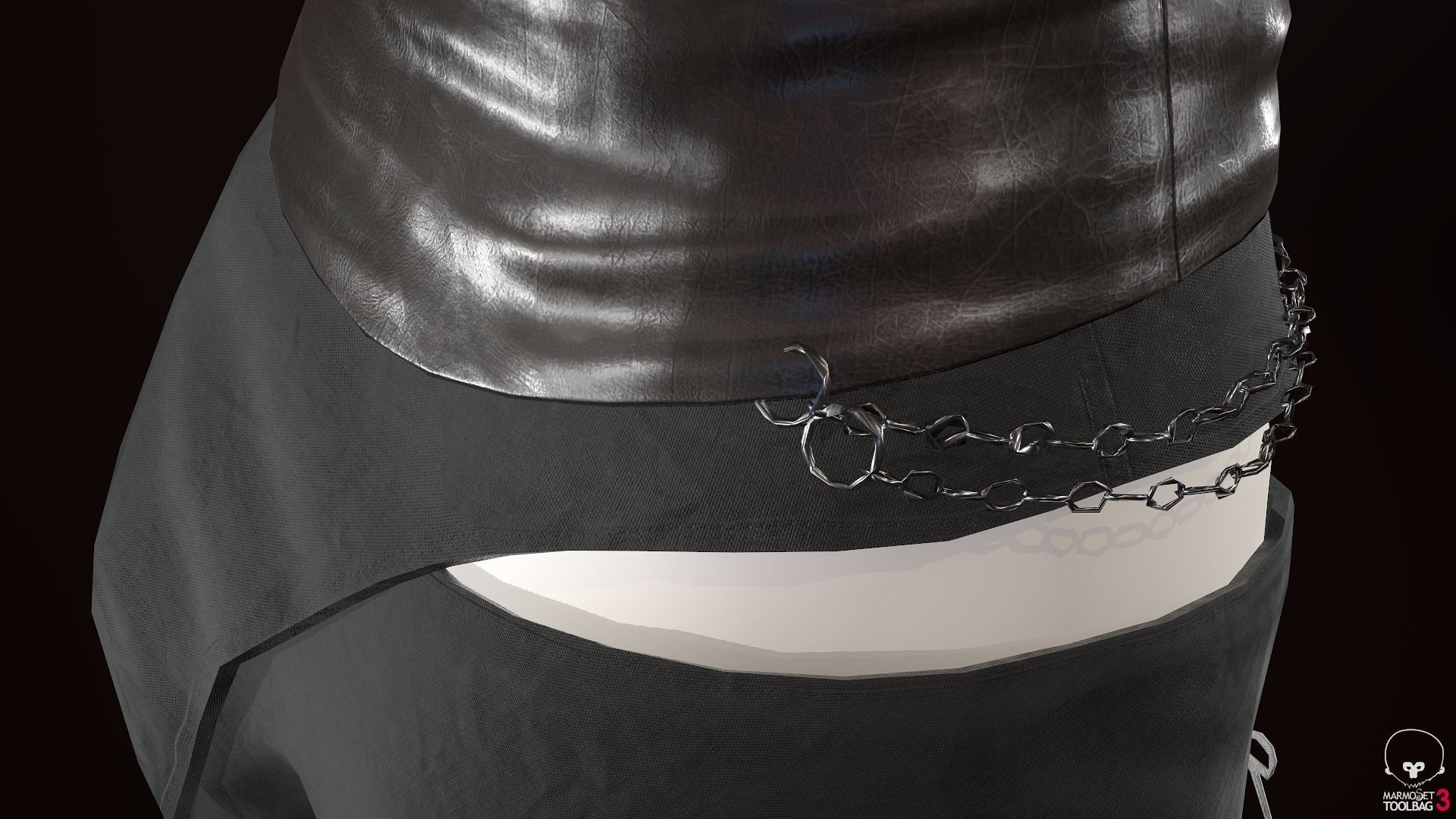 Female Medieval Outfit 2 Low-poly 3D model_18